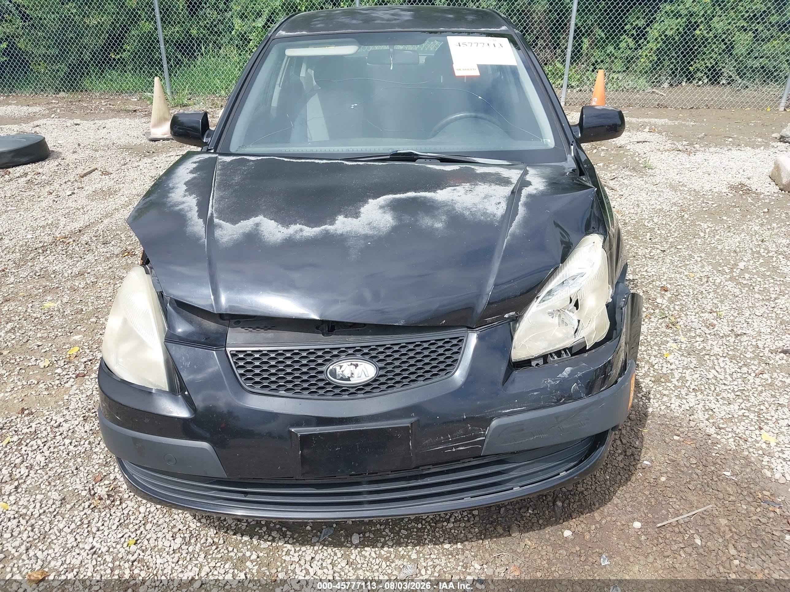 2009 Kia Rio Lx Black vin: KNADE223296461553