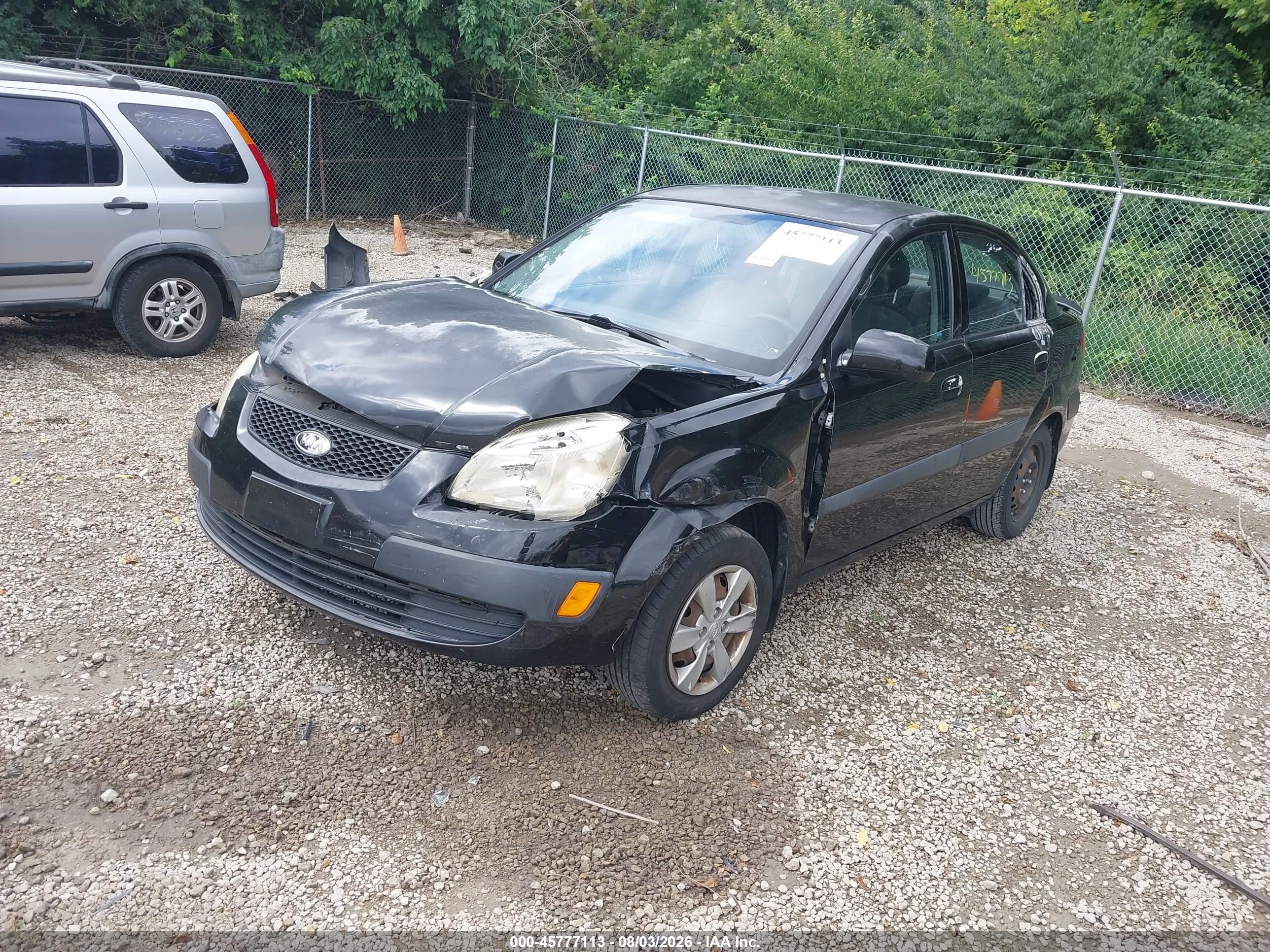 2009 Kia Rio Lx Black vin: KNADE223296461553