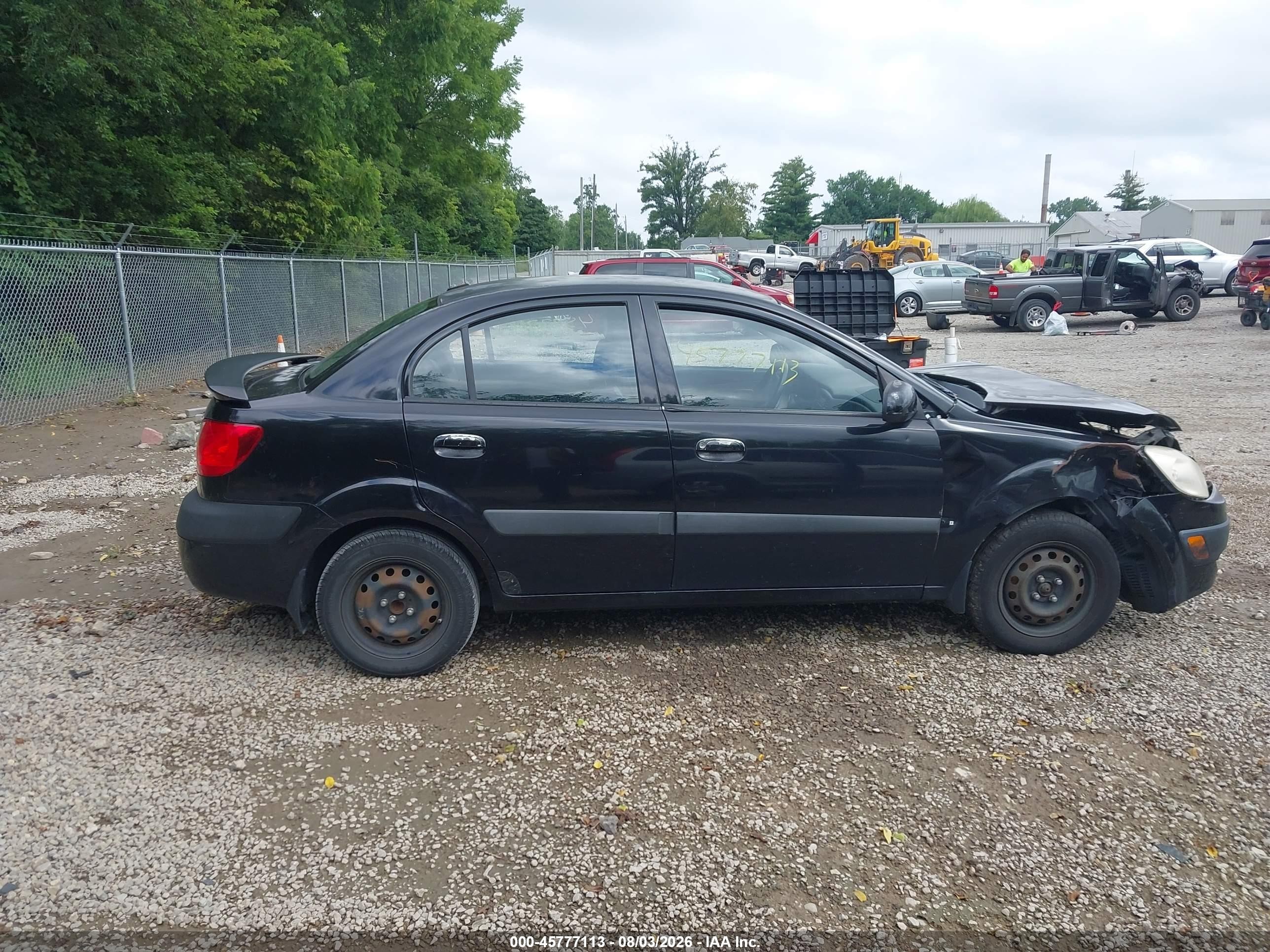 2009 Kia Rio Lx Black vin: KNADE223296461553