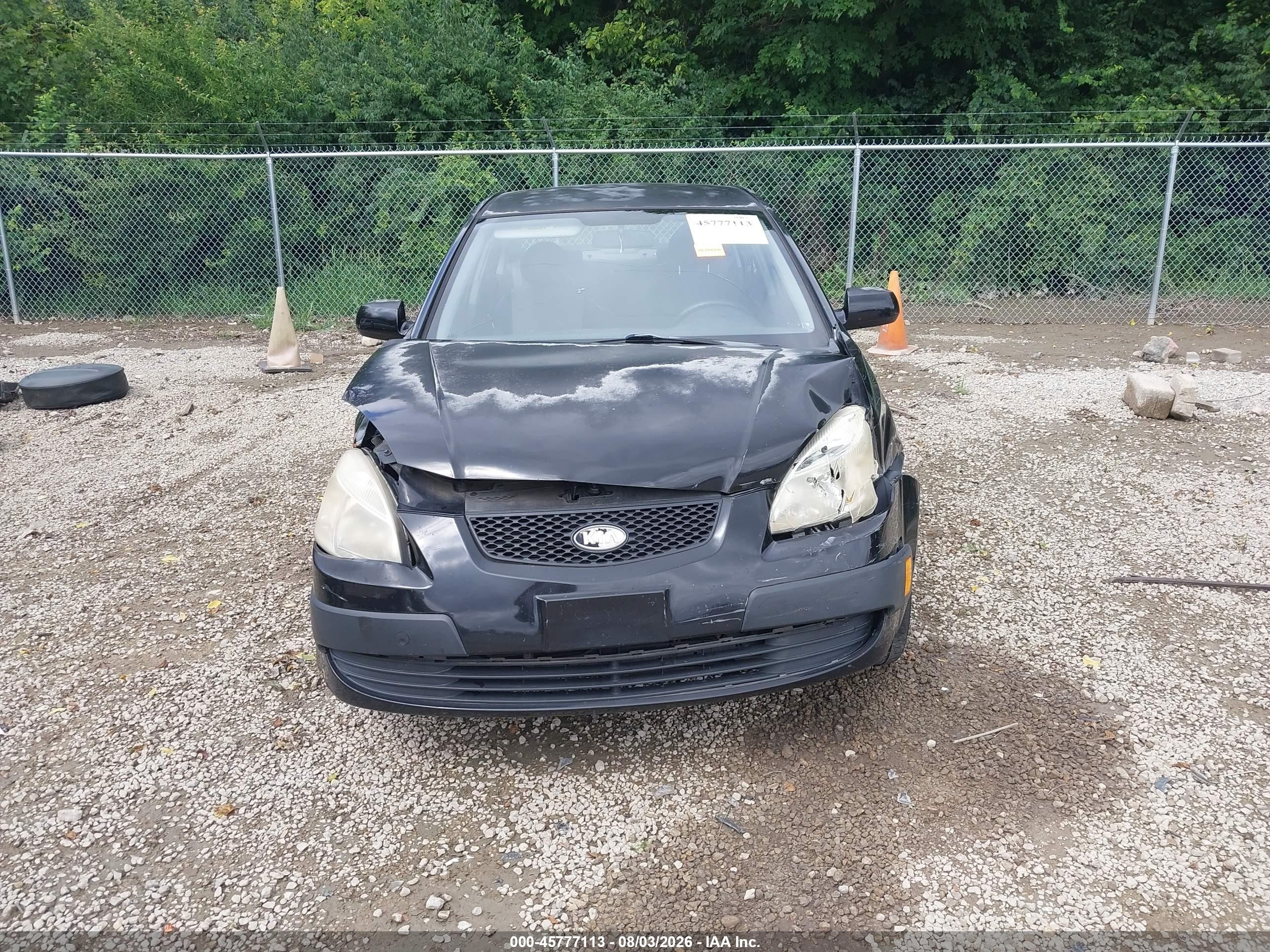 2009 Kia Rio Lx Black vin: KNADE223296461553