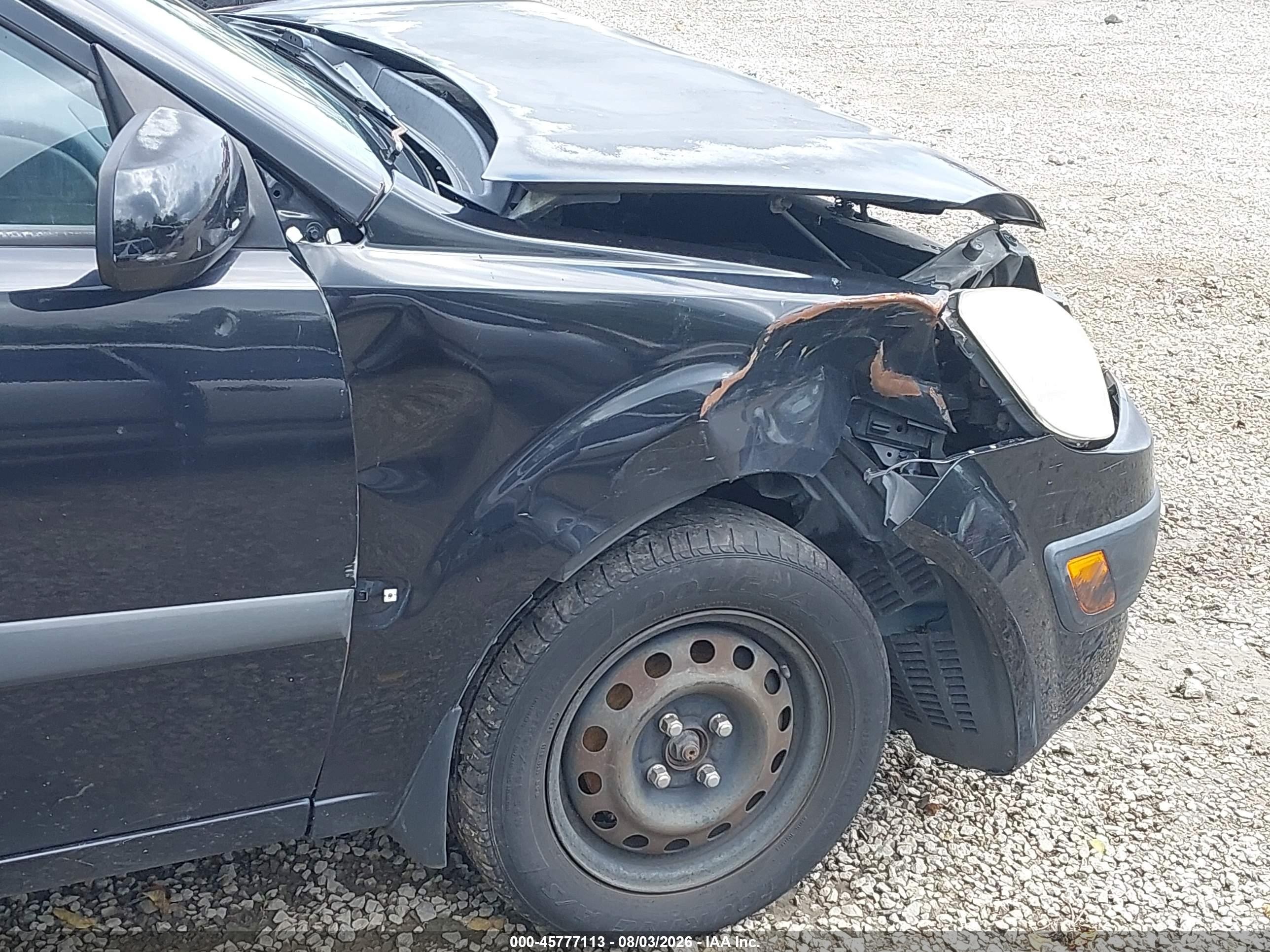 2009 Kia Rio Lx Black vin: KNADE223296461553