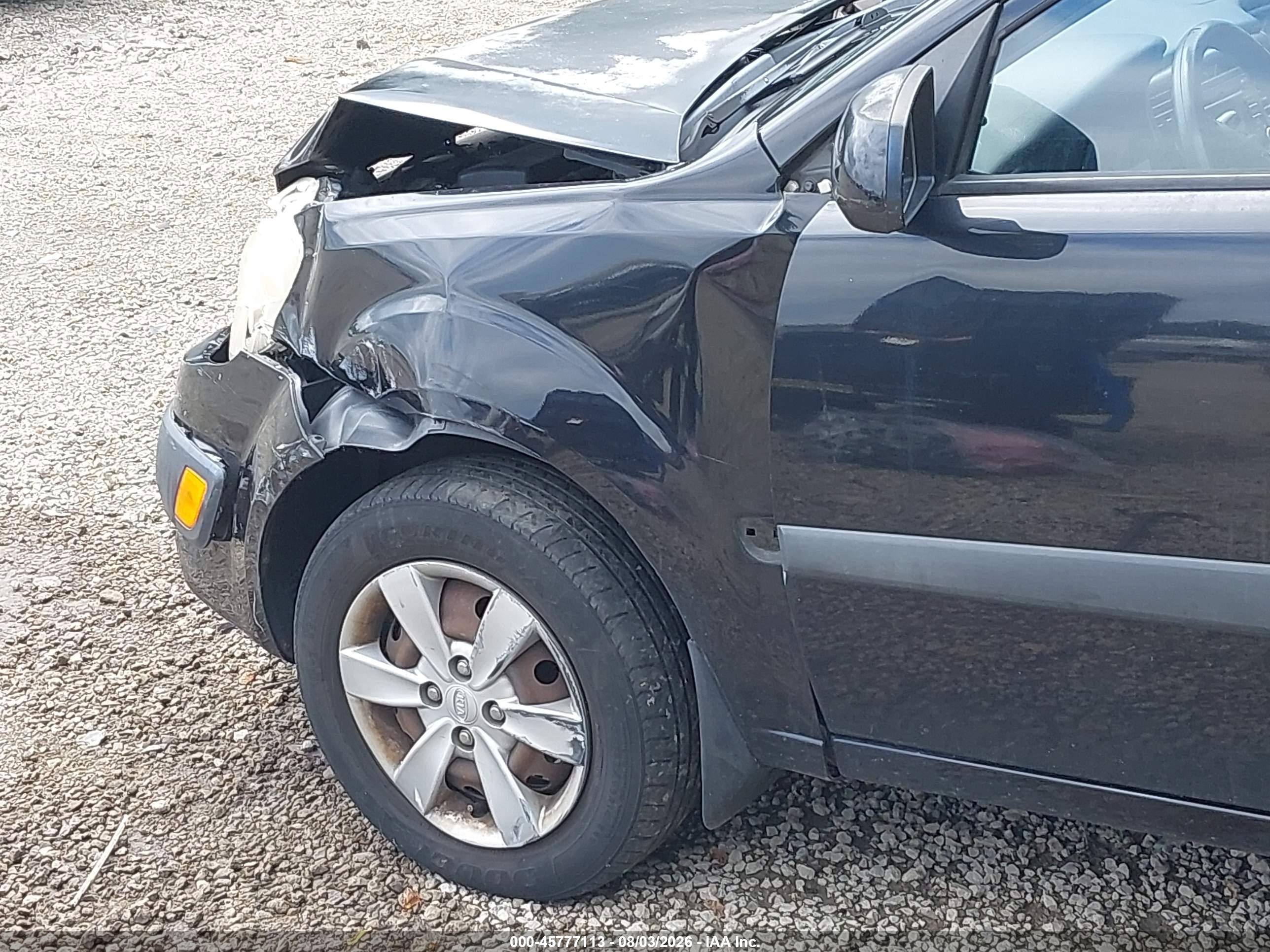 2009 Kia Rio Lx Black vin: KNADE223296461553