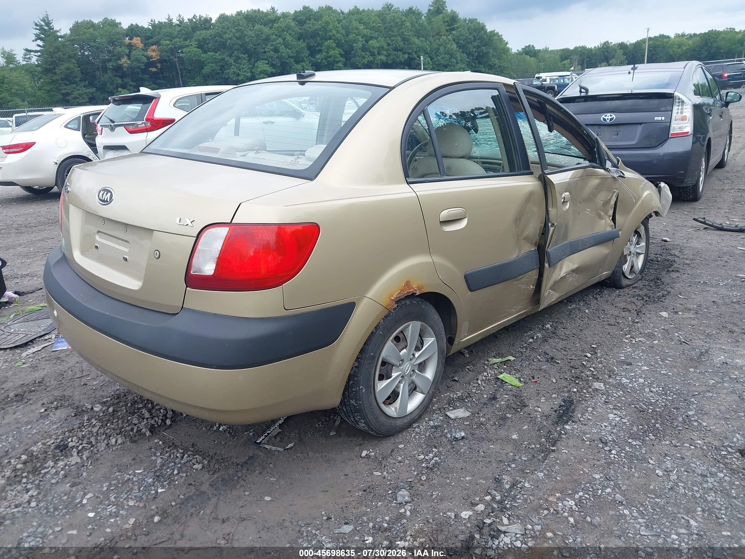 2009 Kia Rio Lx Gold vin: KNADE223396510078