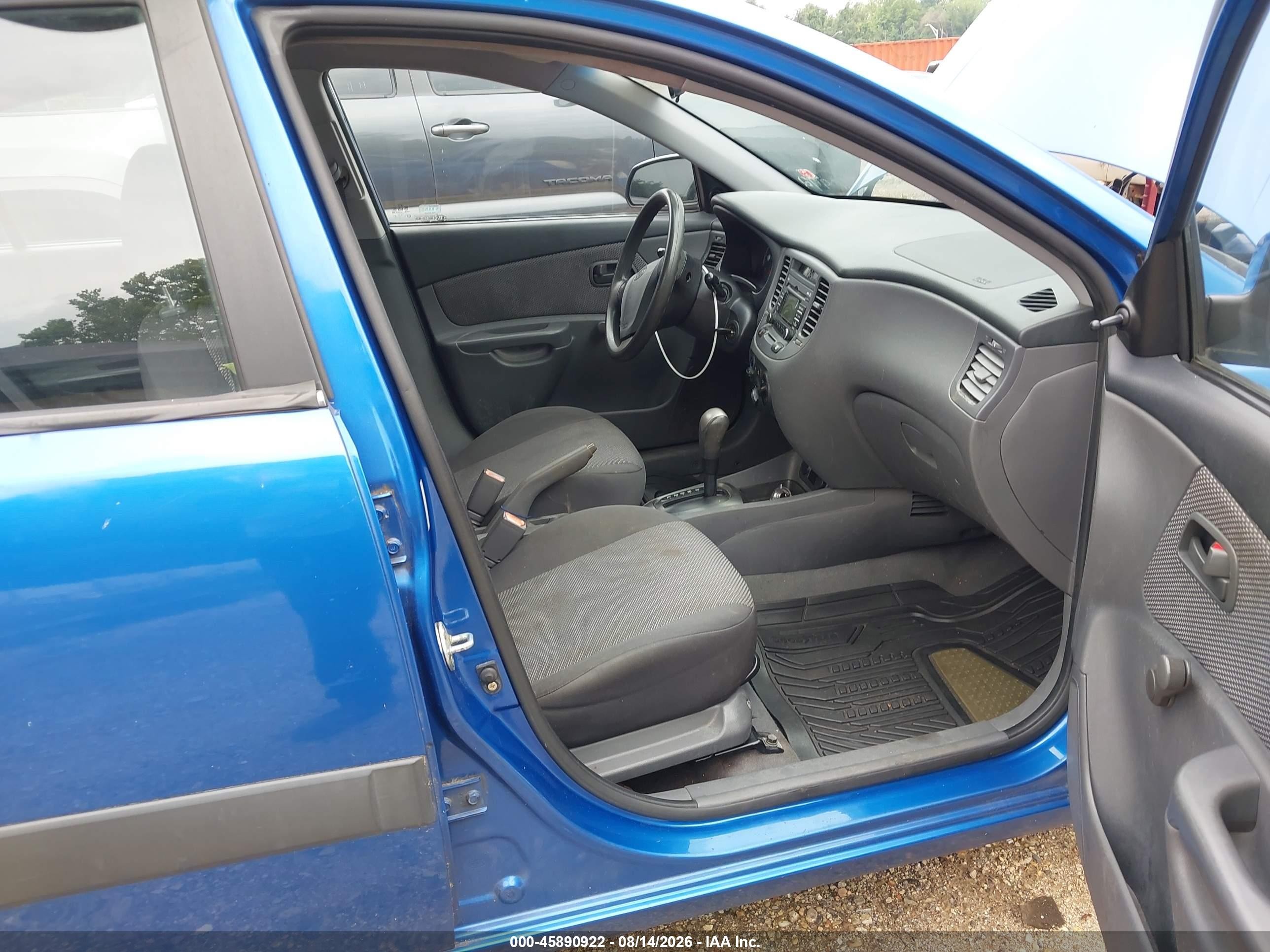 2009 Kia Rio Lx Blue vin: KNADE223396546935