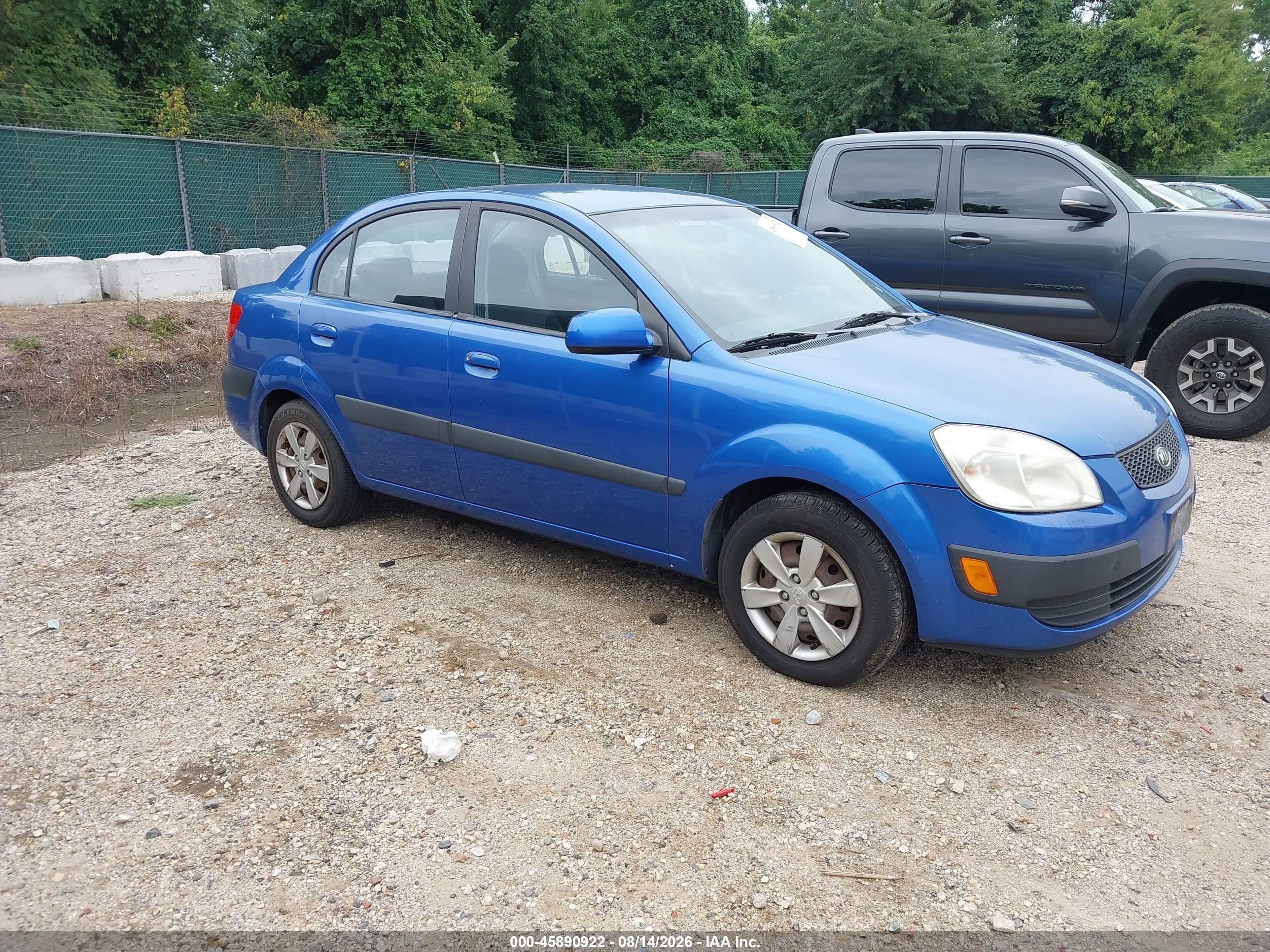 2009 Kia Rio Lx Blue vin: KNADE223396546935