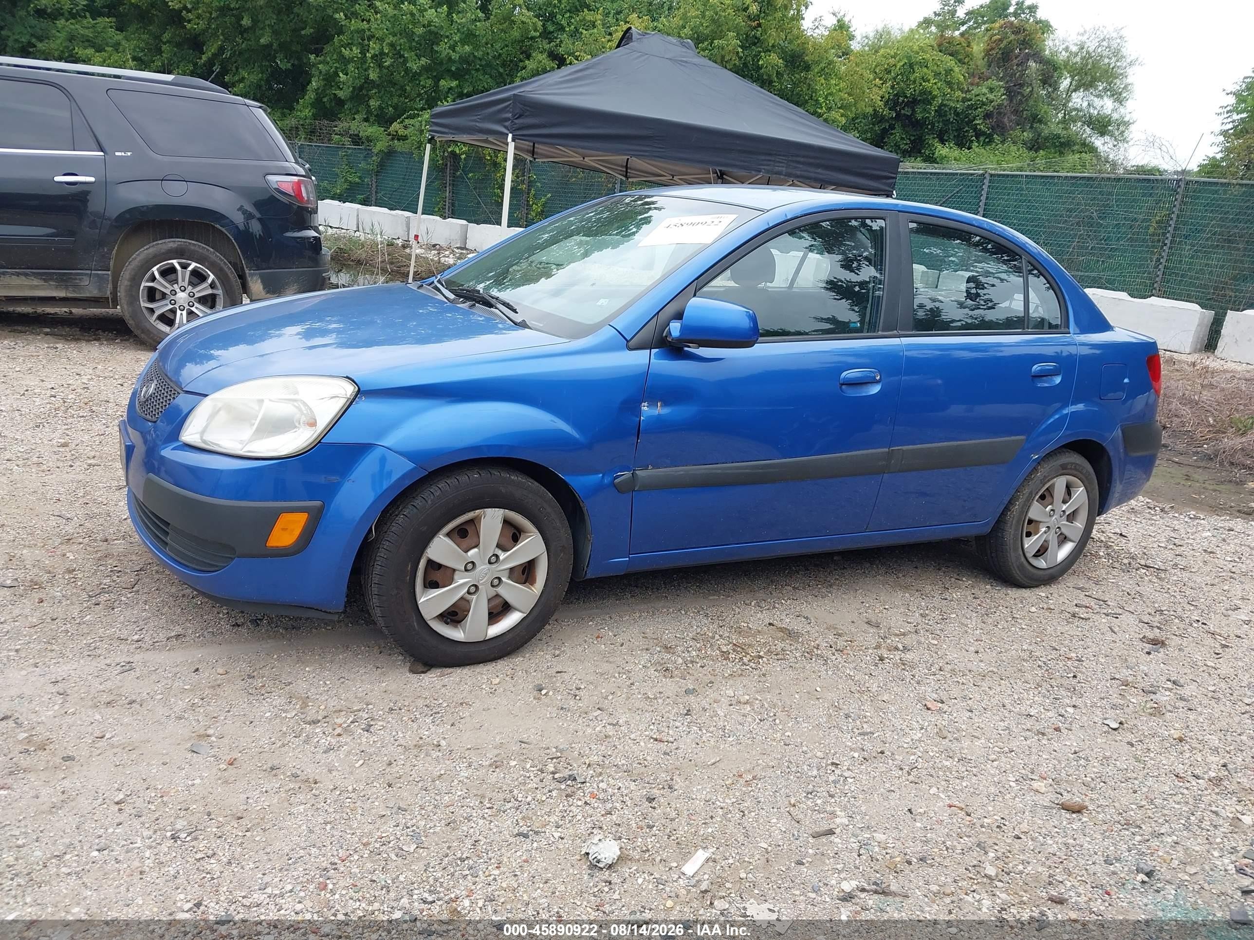 2009 Kia Rio Lx Blue vin: KNADE223396546935