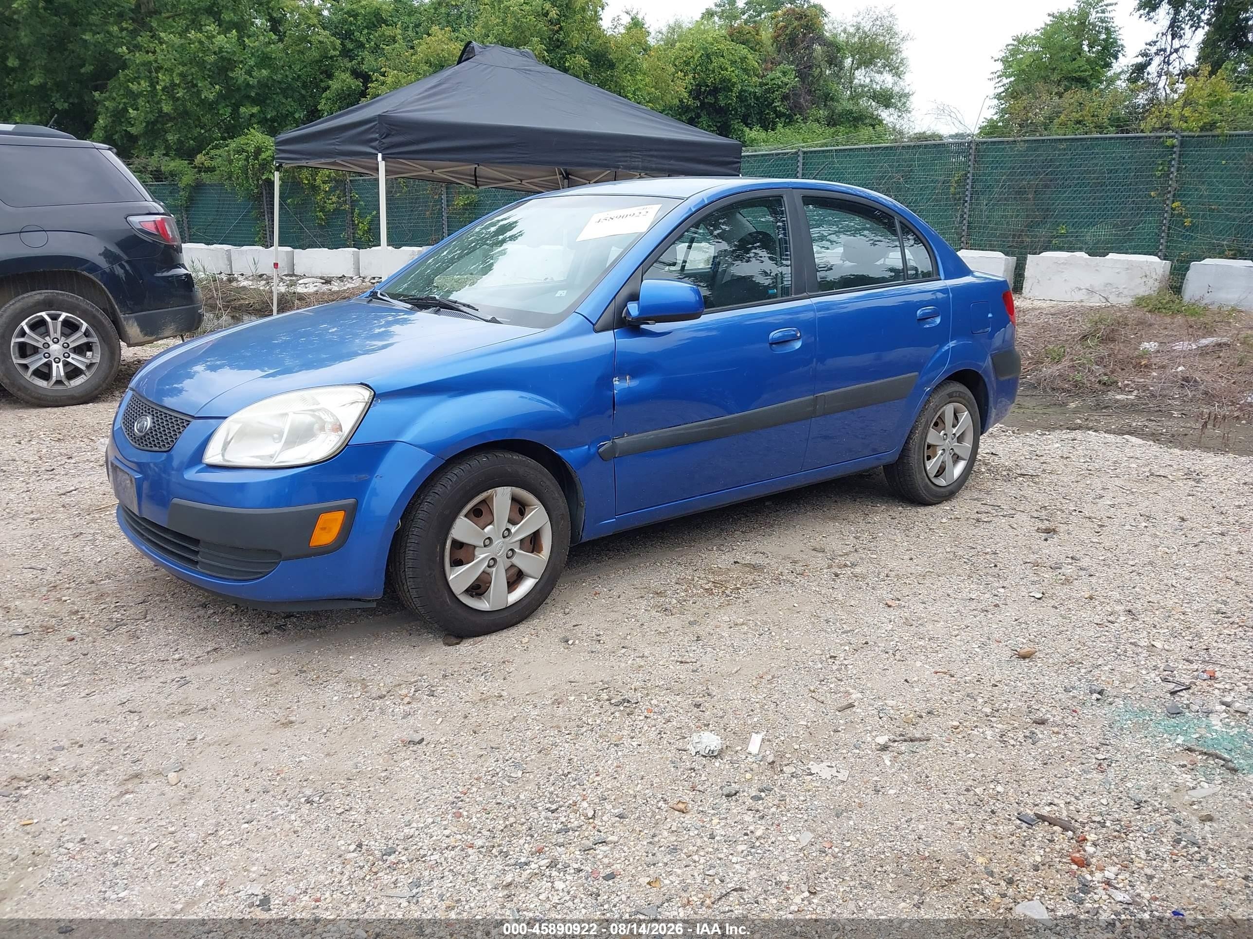 2009 Kia Rio Lx Blue vin: KNADE223396546935