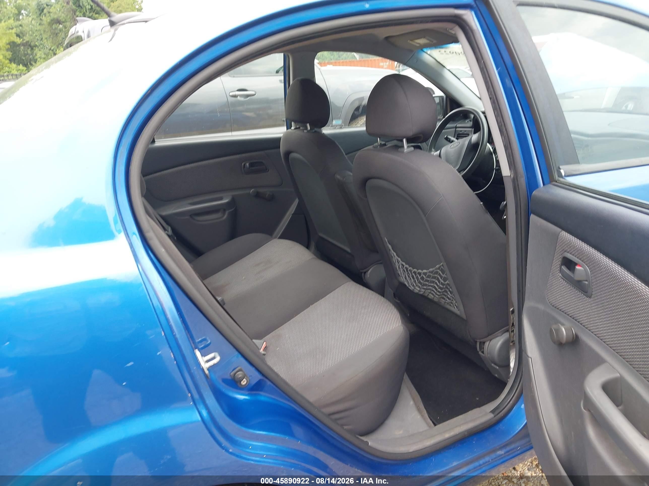 2009 Kia Rio Lx Blue vin: KNADE223396546935