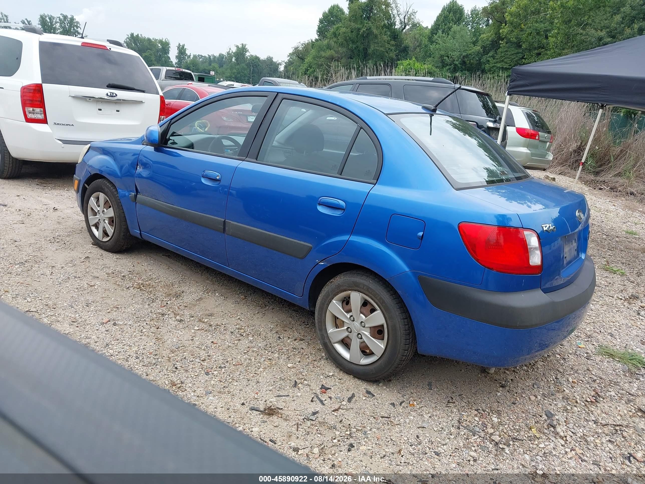 2009 Kia Rio Lx Blue vin: KNADE223396546935