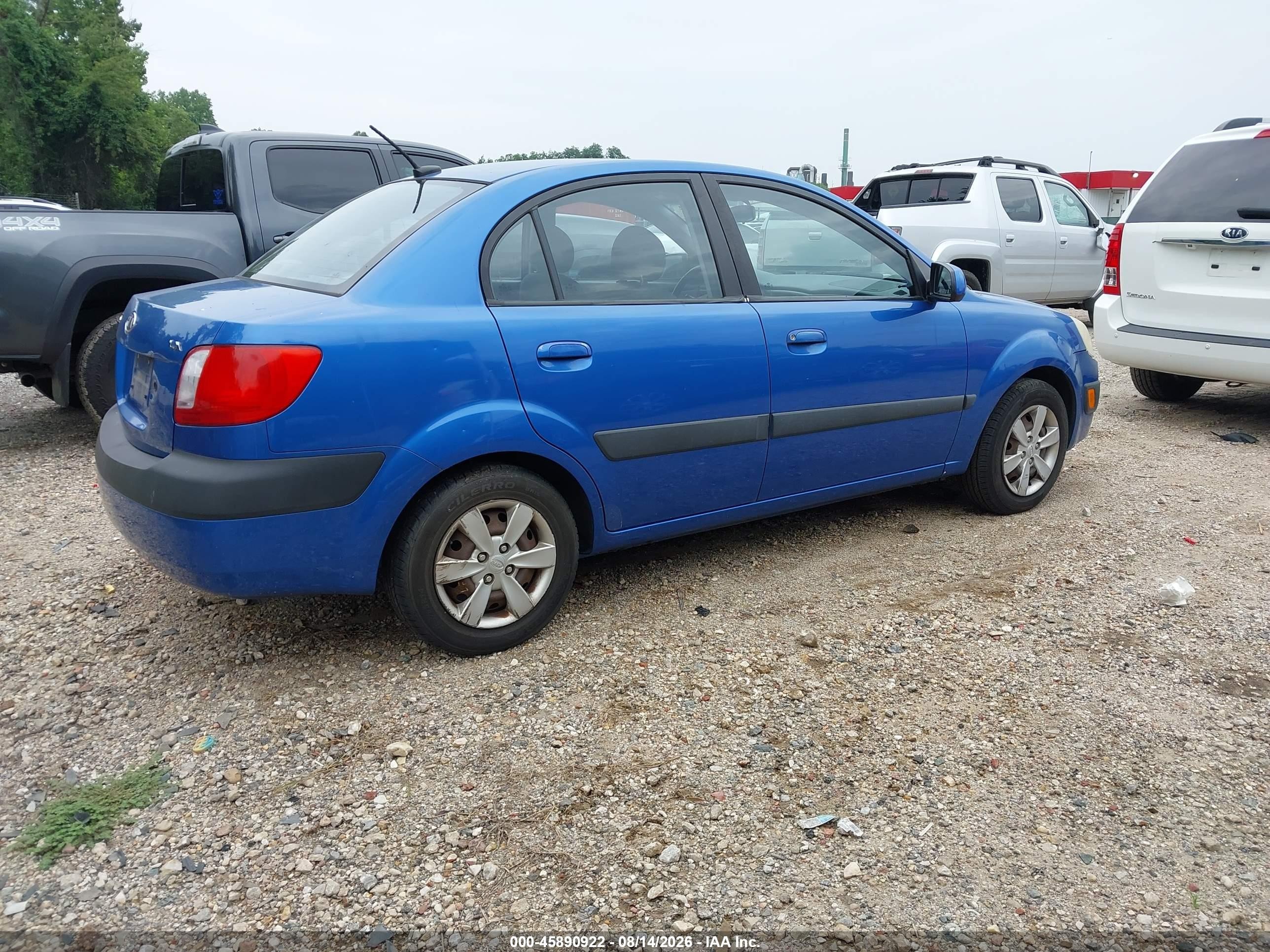2009 Kia Rio Lx Blue vin: KNADE223396546935