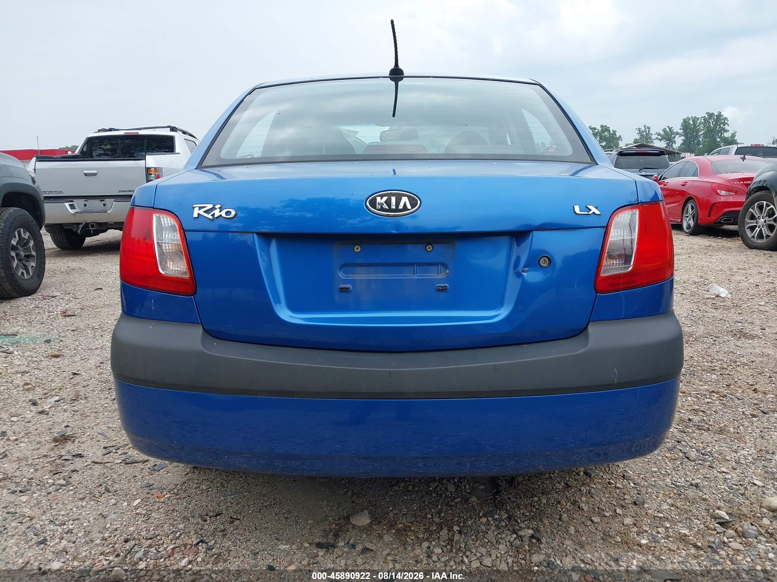 2009 Kia Rio Lx Blue vin: KNADE223396546935