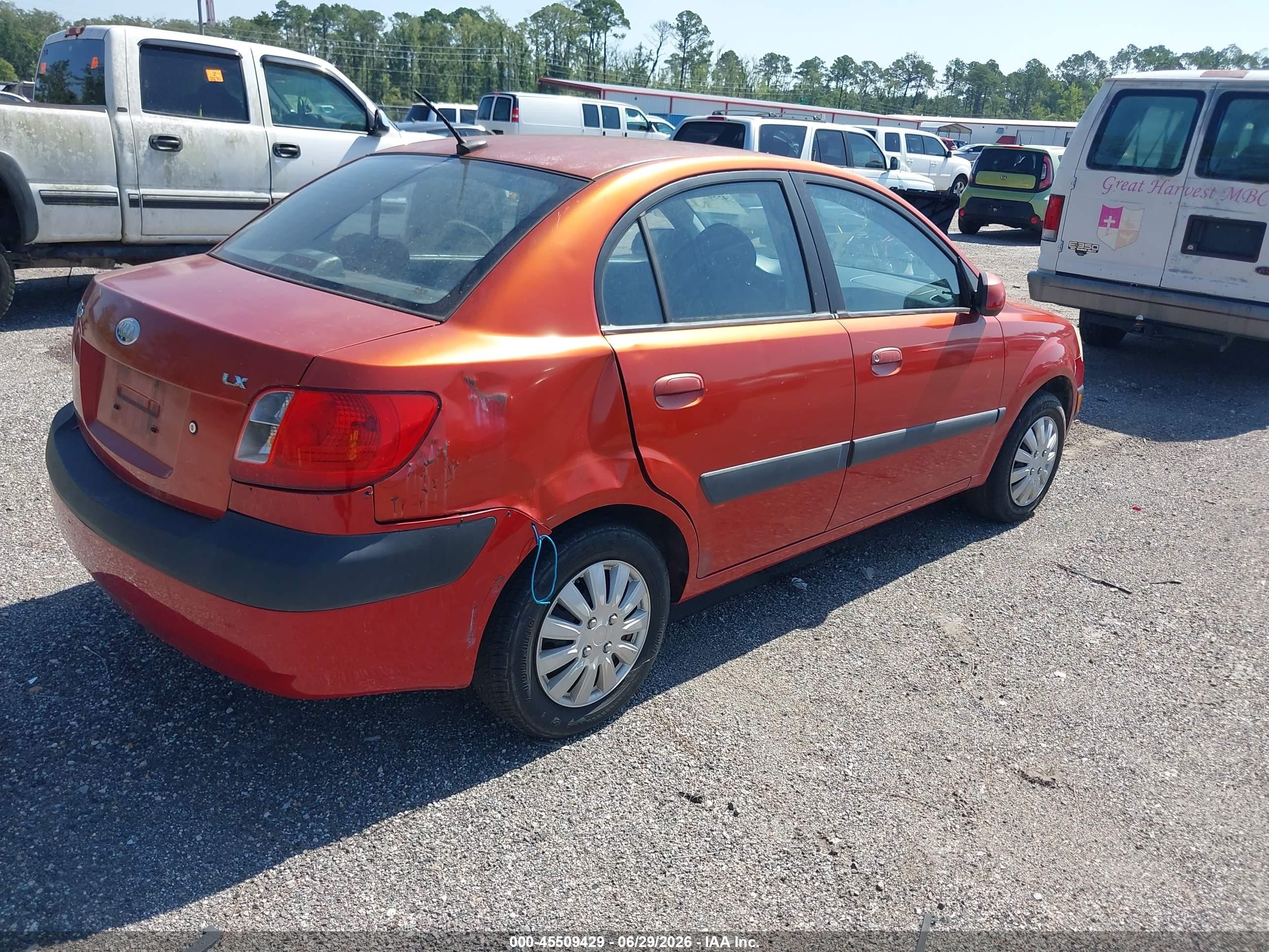 2009 Kia Rio Lx Красный vin: KNADE223496519260