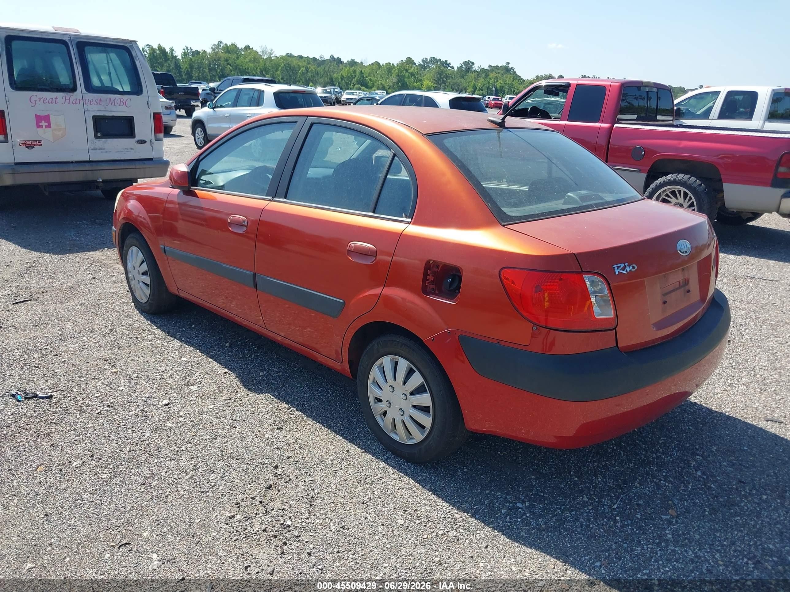 2009 Kia Rio Lx Красный vin: KNADE223496519260