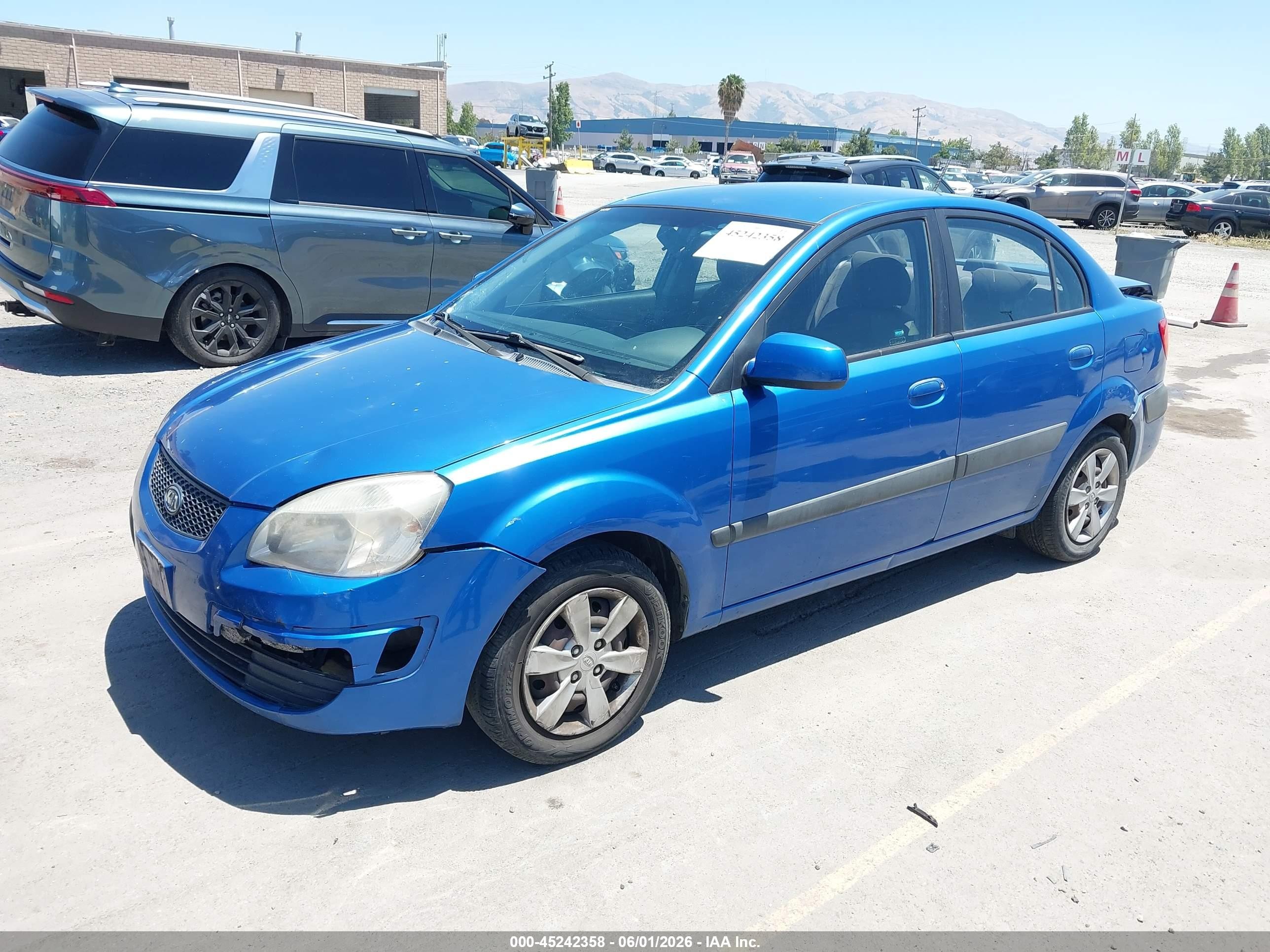 2009 Kia Rio Lx Blue vin: KNADE223796486366