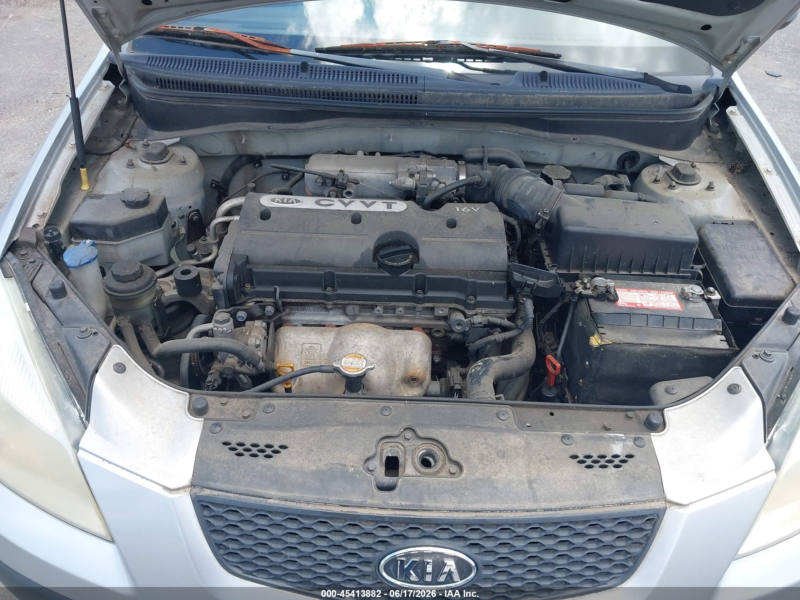 2009 Kia Rio Lx Silver vin: KNADE223796548901