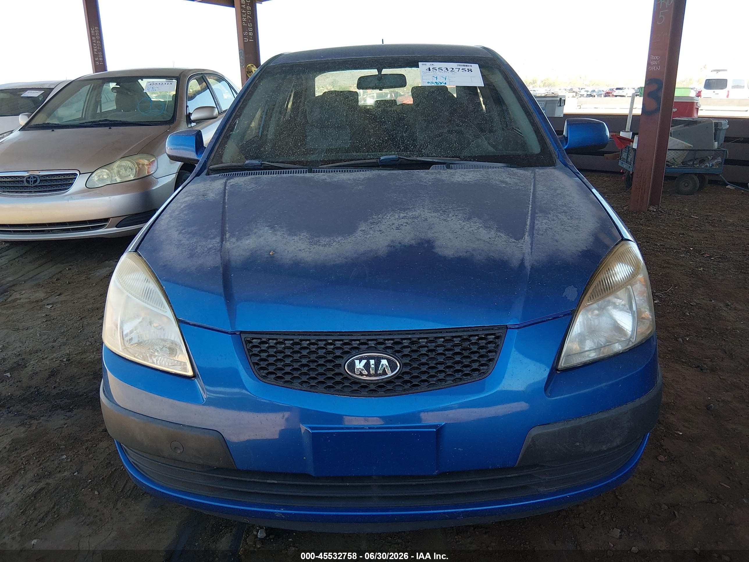 2009 Kia Rio Lx Blue vin: KNADE223896467325