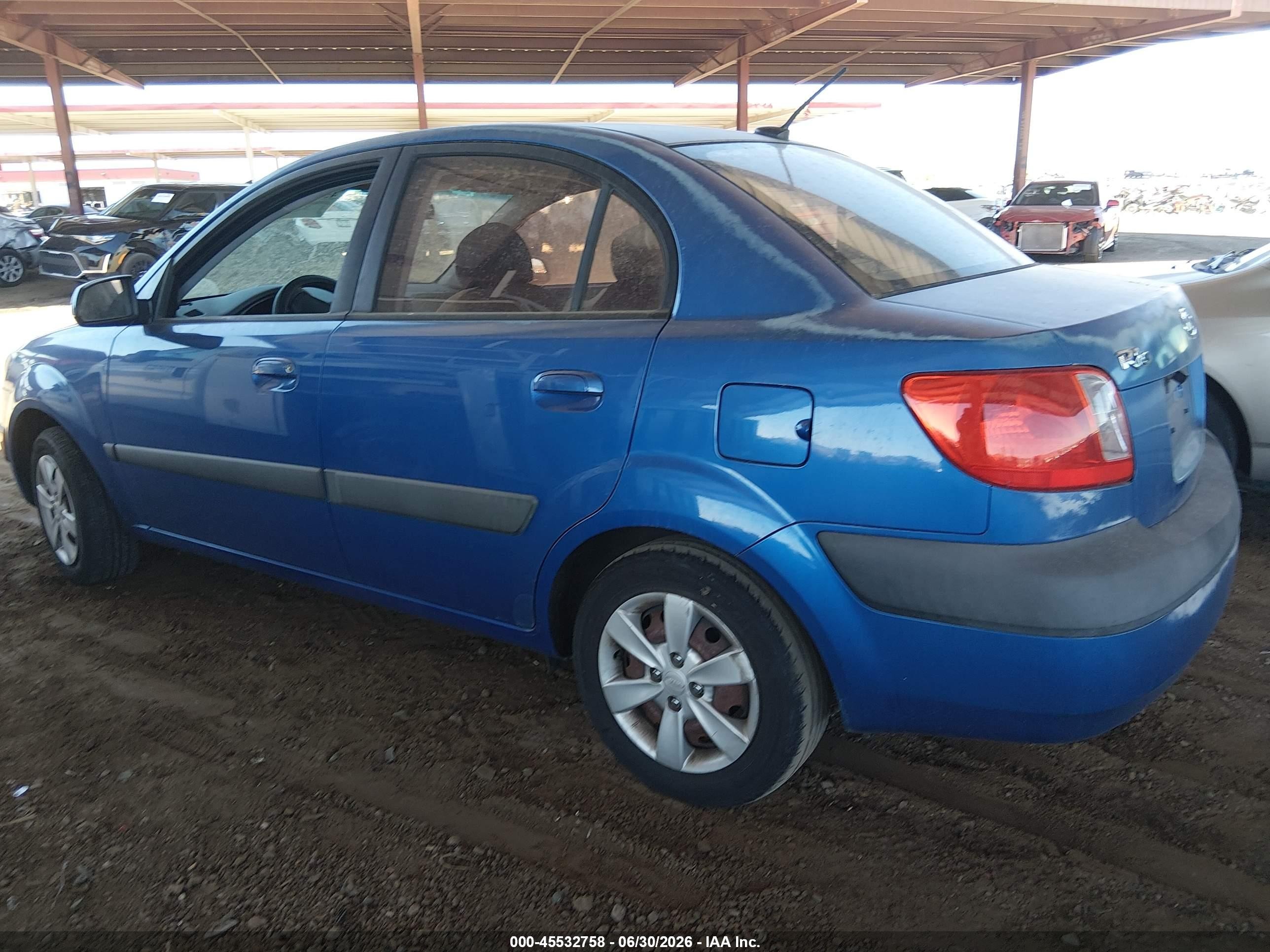 2009 Kia Rio Lx Blue vin: KNADE223896467325