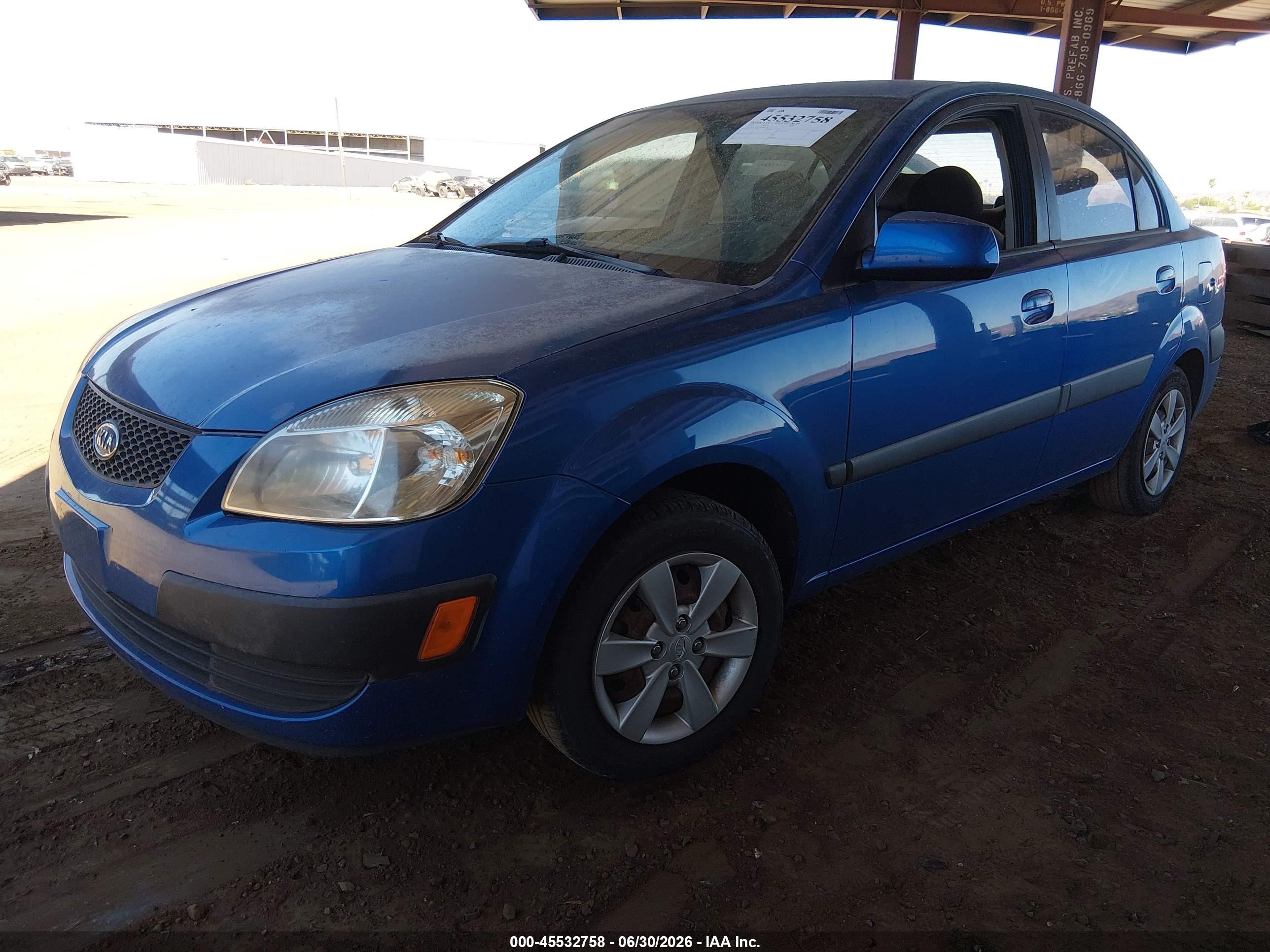 2009 Kia Rio Lx Blue vin: KNADE223896467325