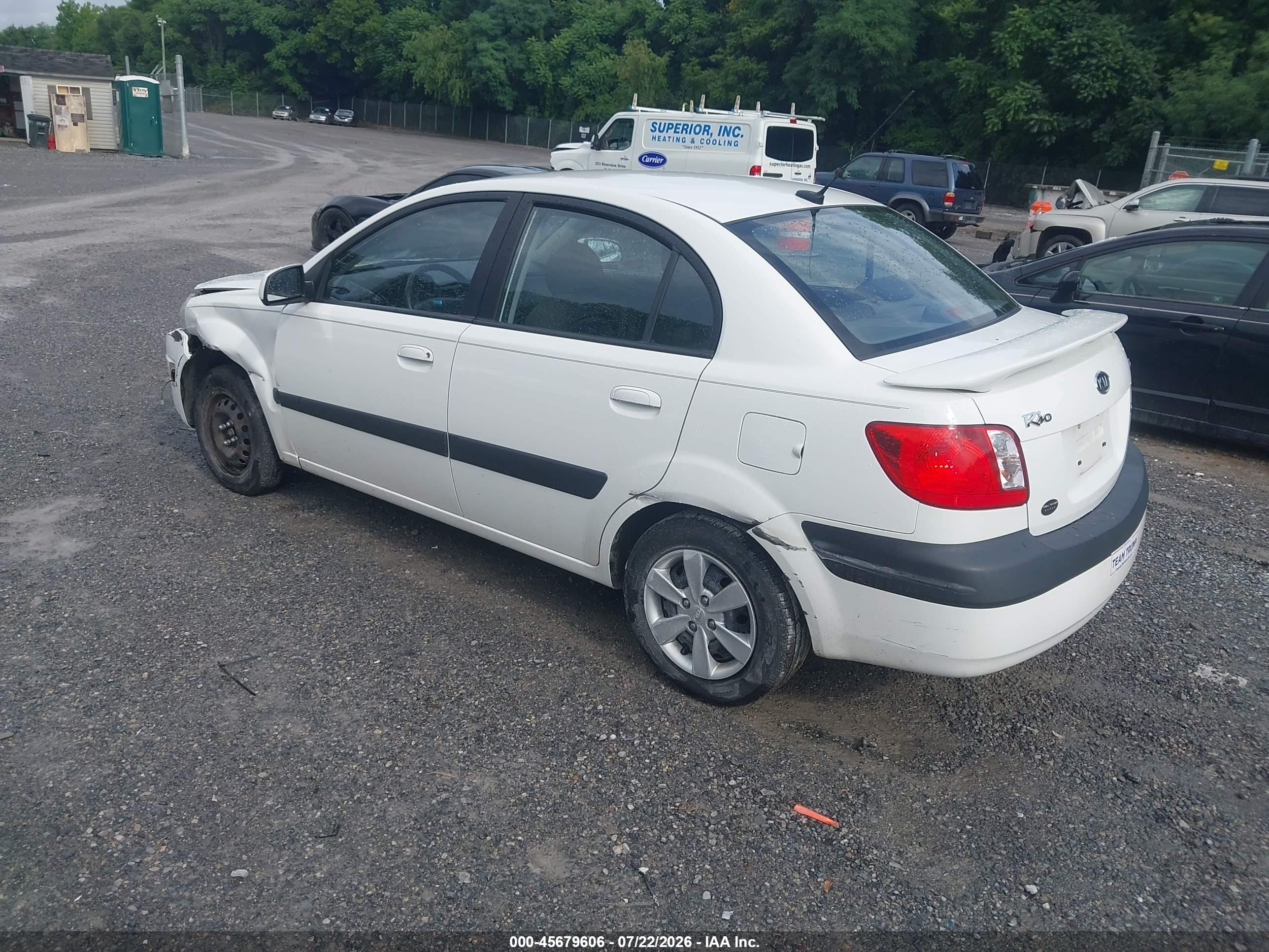 2009 Kia Rio Lx Белый vin: KNADE223896518807