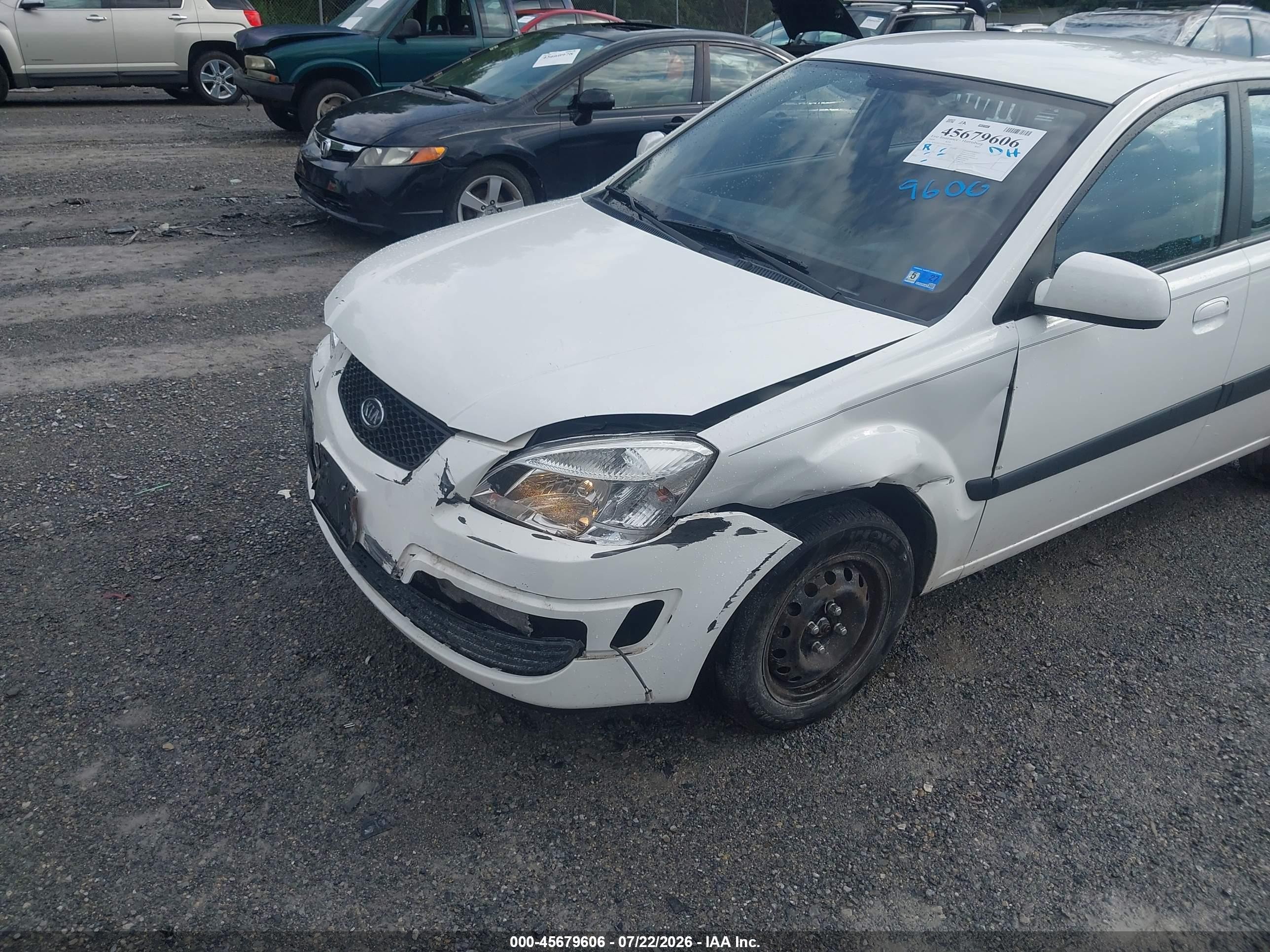 2009 Kia Rio Lx Белый vin: KNADE223896518807