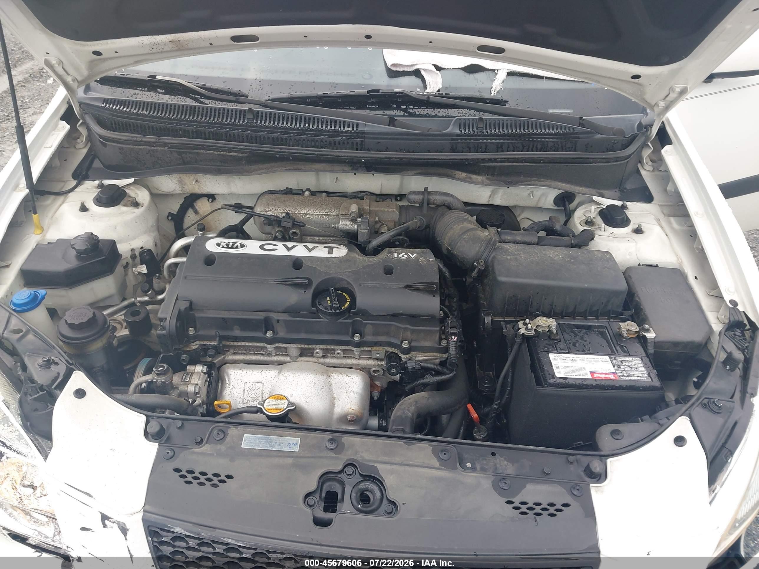 2009 Kia Rio Lx Белый vin: KNADE223896518807