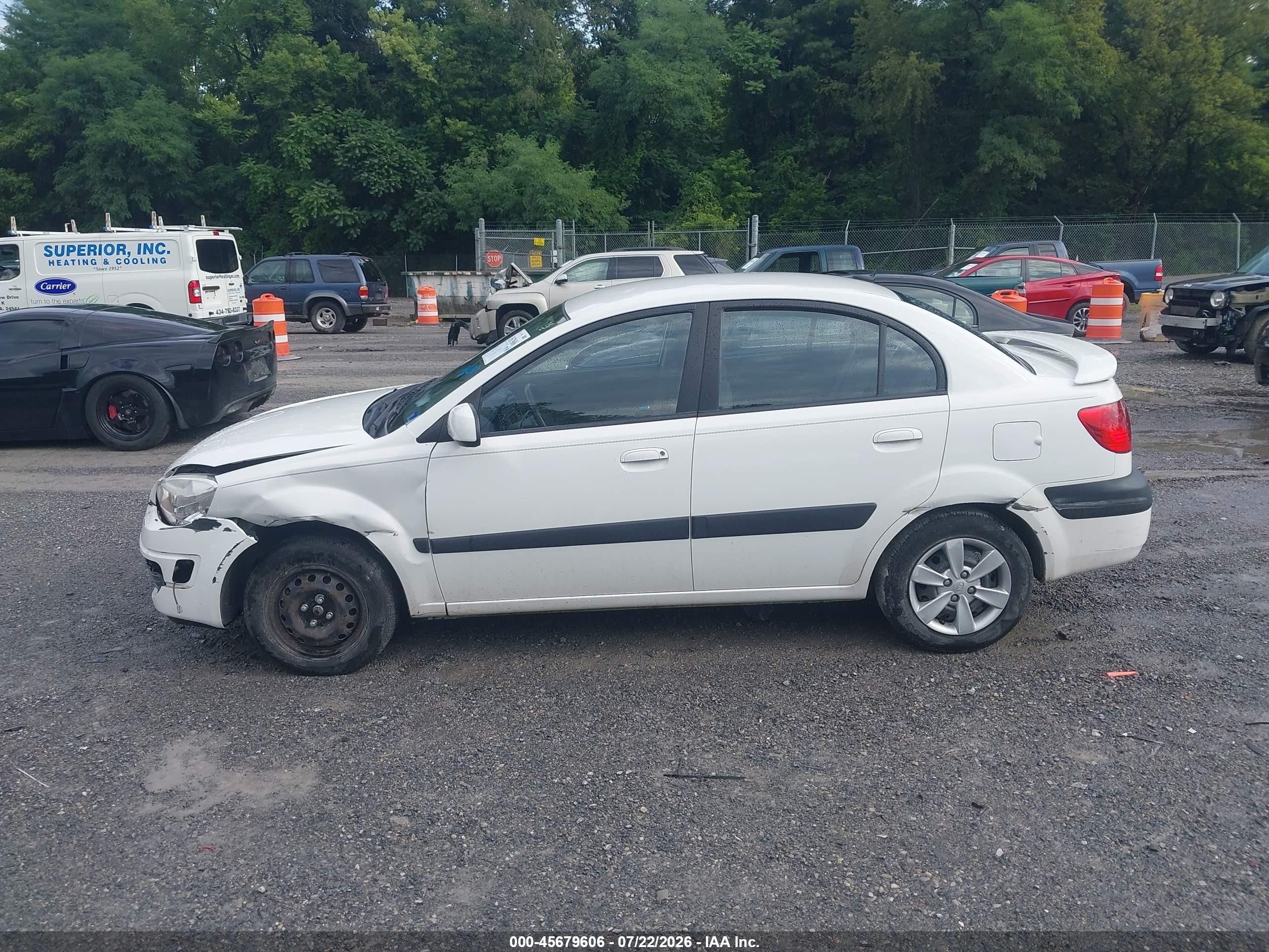 2009 Kia Rio Lx Белый vin: KNADE223896518807