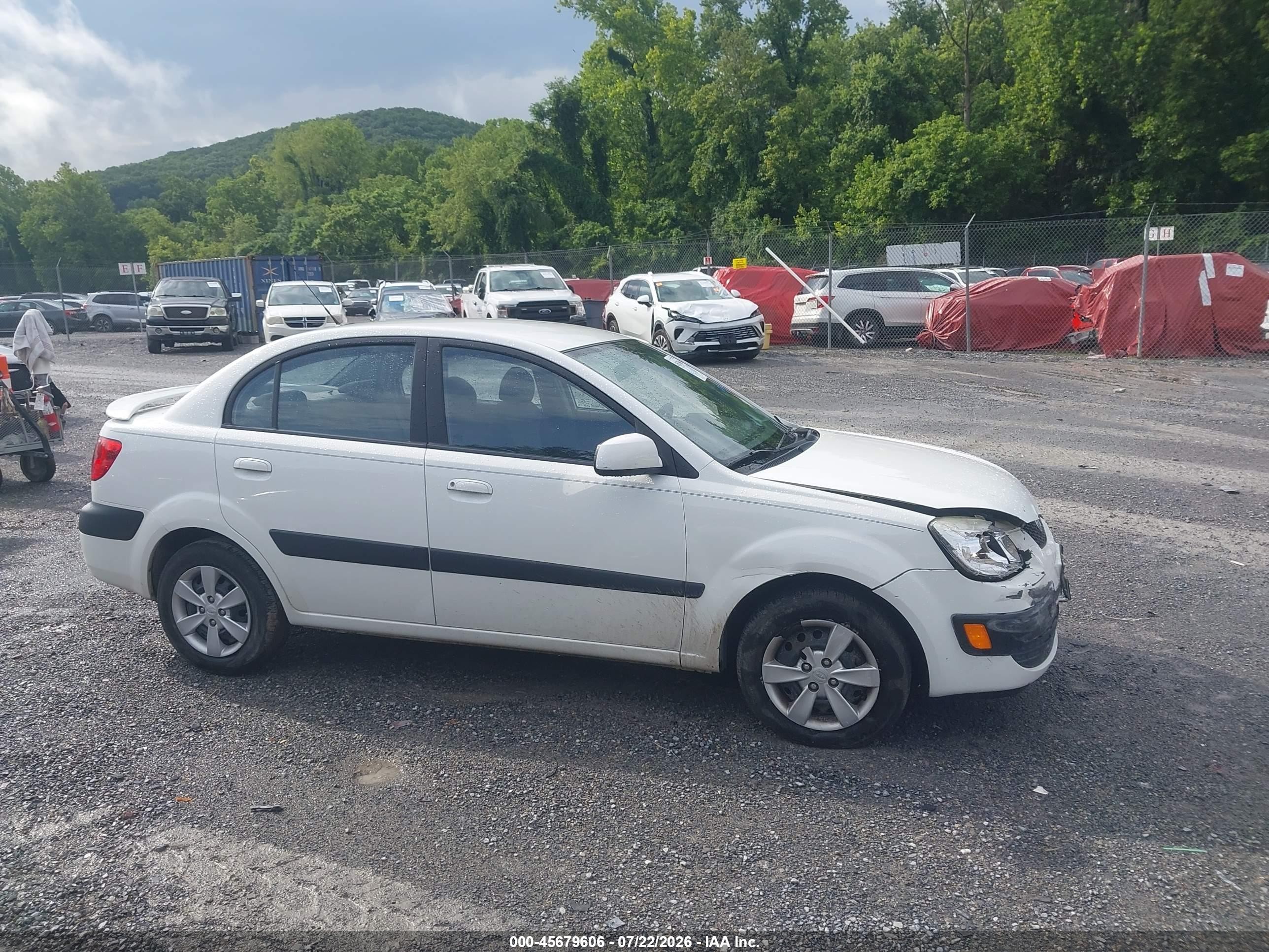 2009 Kia Rio Lx Белый vin: KNADE223896518807