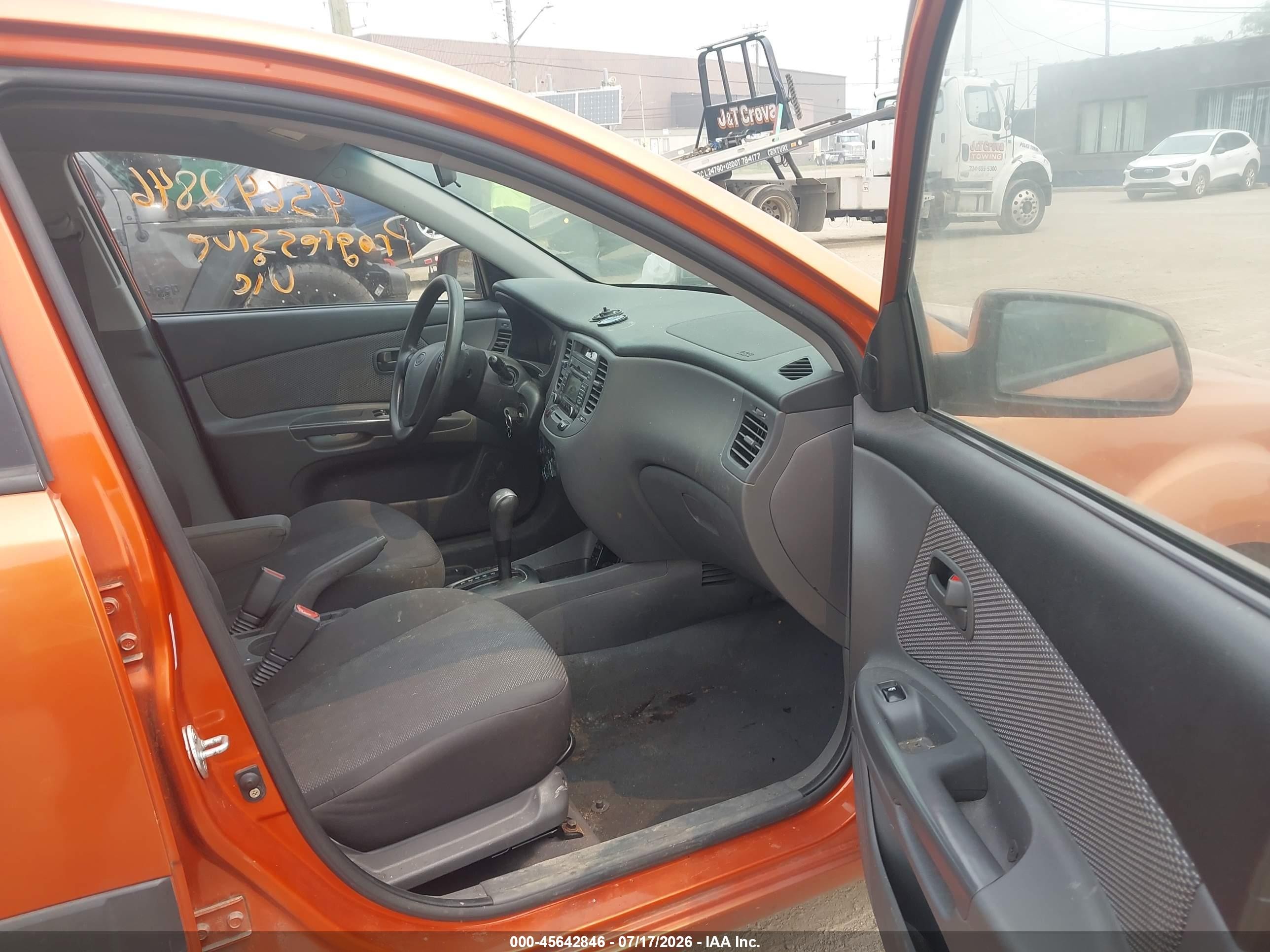 2009 Kia Rio Lx Orange vin: KNADE223896580241