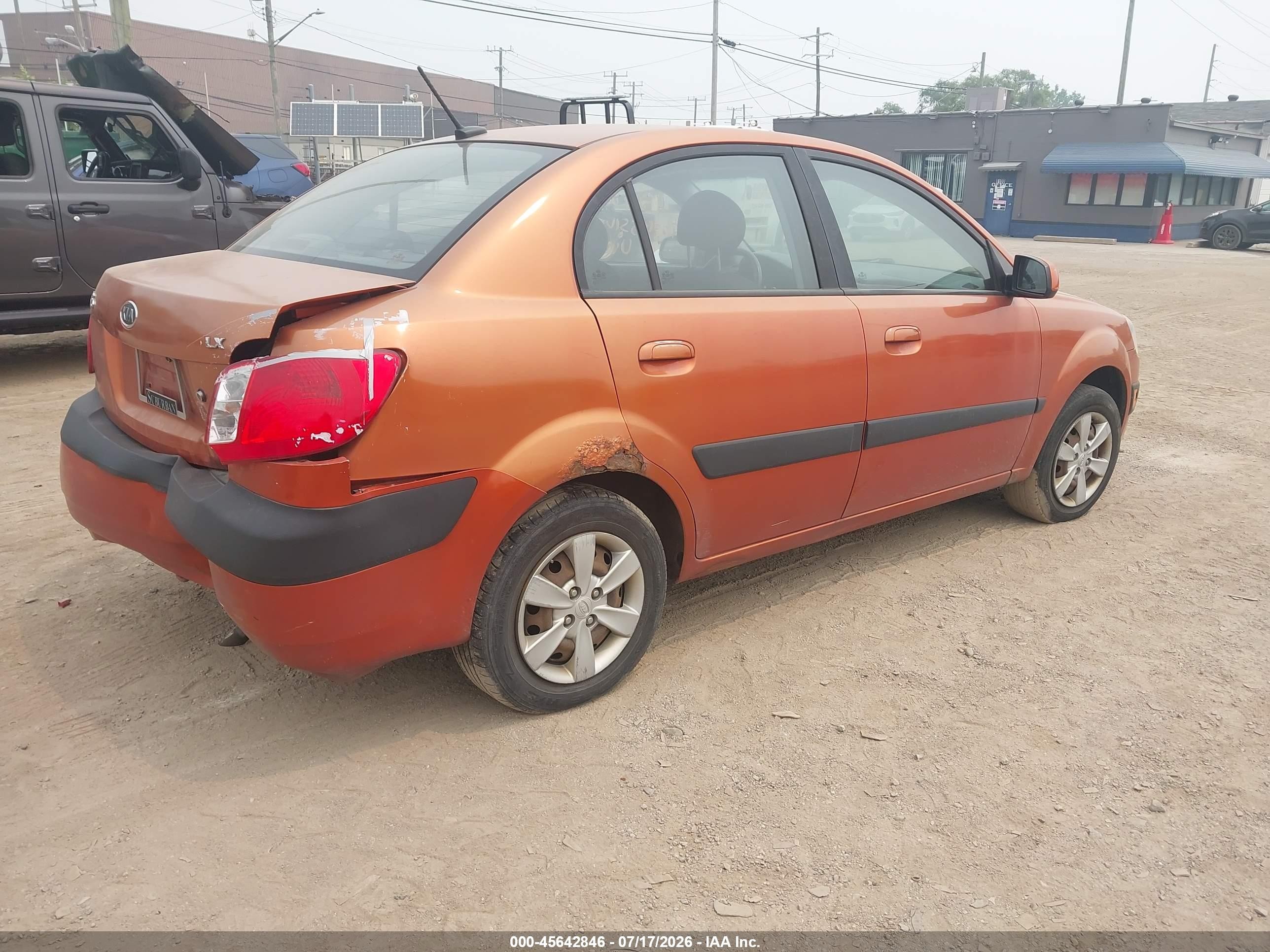 2009 Kia Rio Lx Orange vin: KNADE223896580241