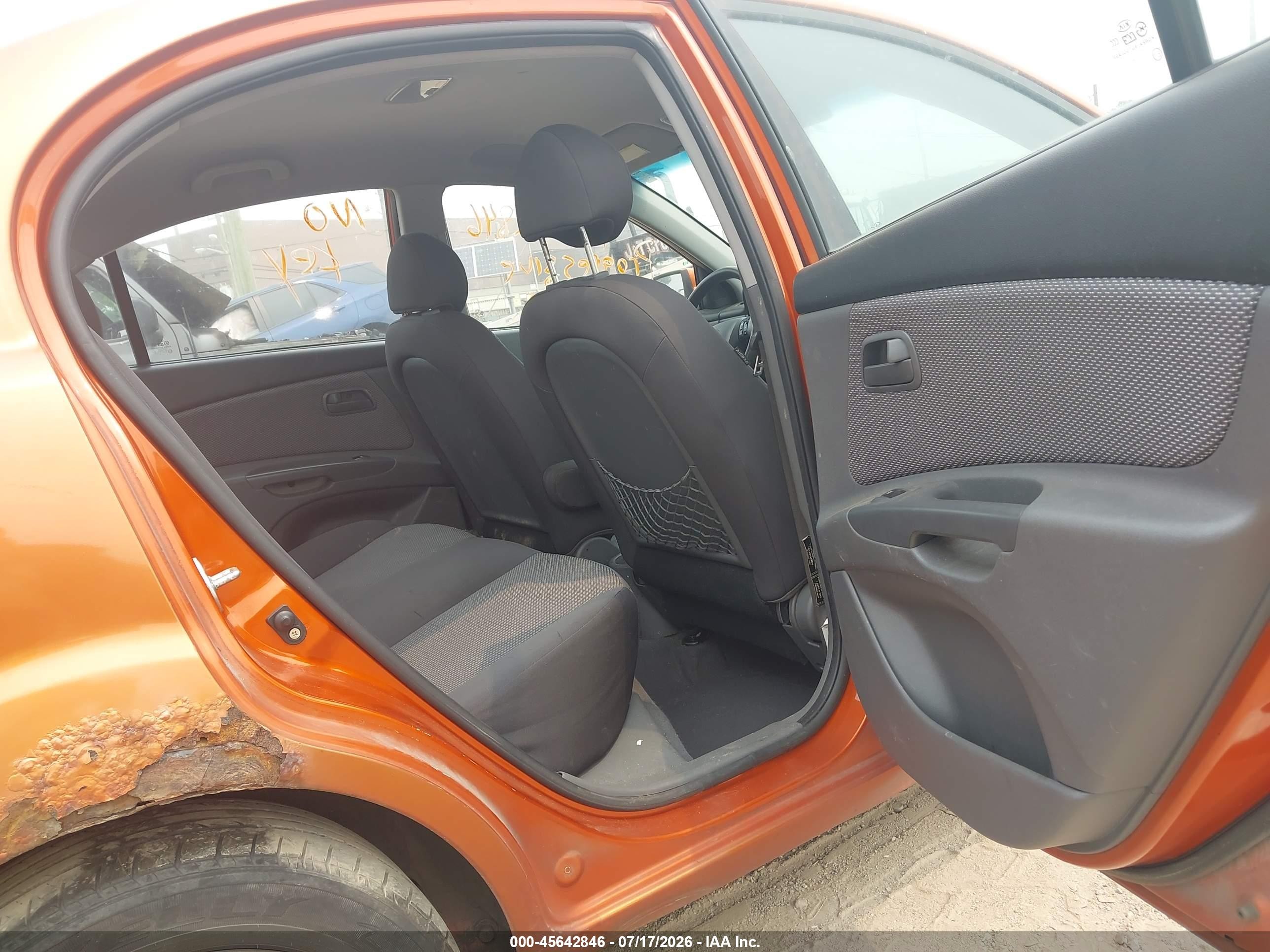 2009 Kia Rio Lx Orange vin: KNADE223896580241