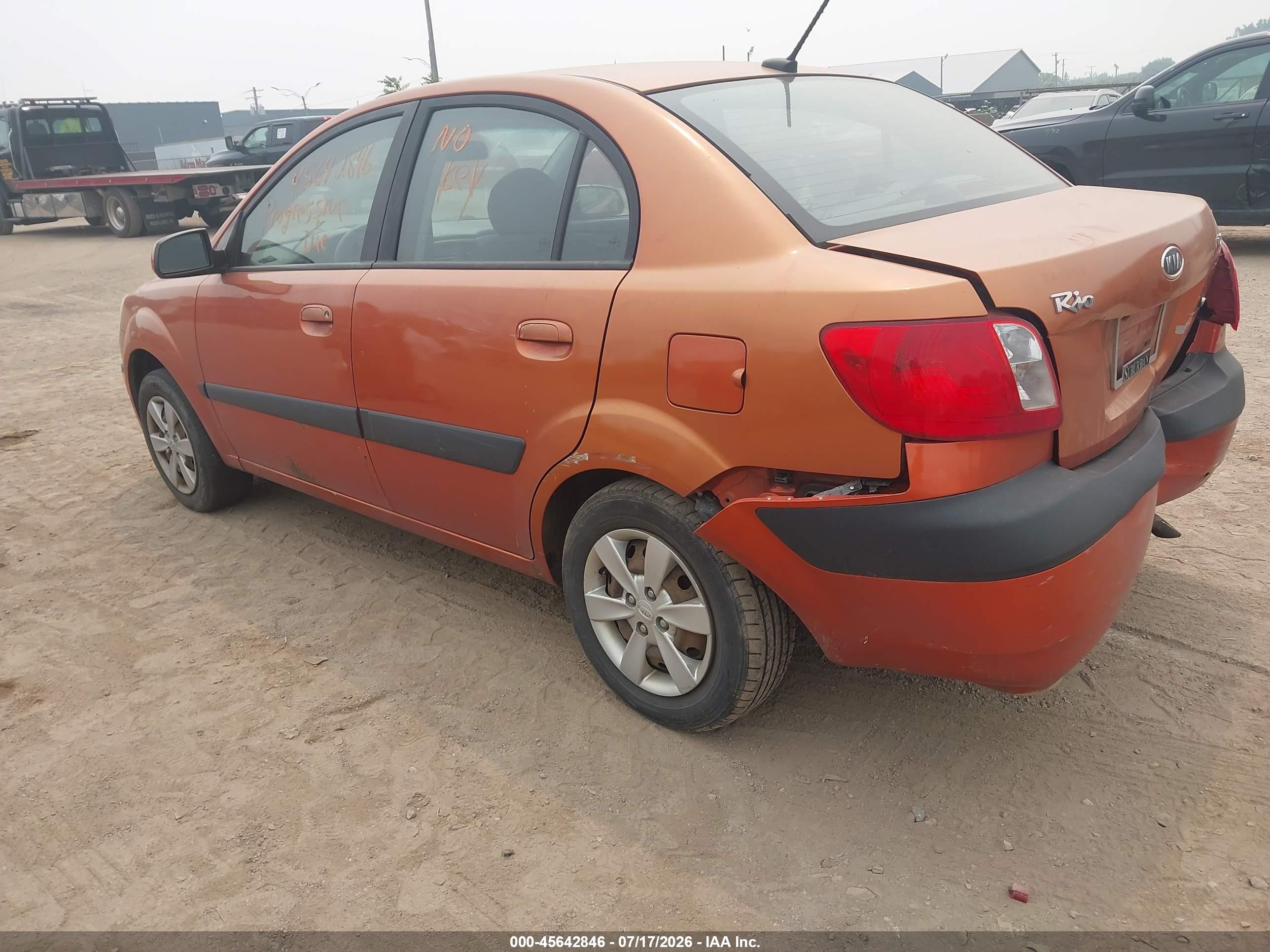 2009 Kia Rio Lx Orange vin: KNADE223896580241
