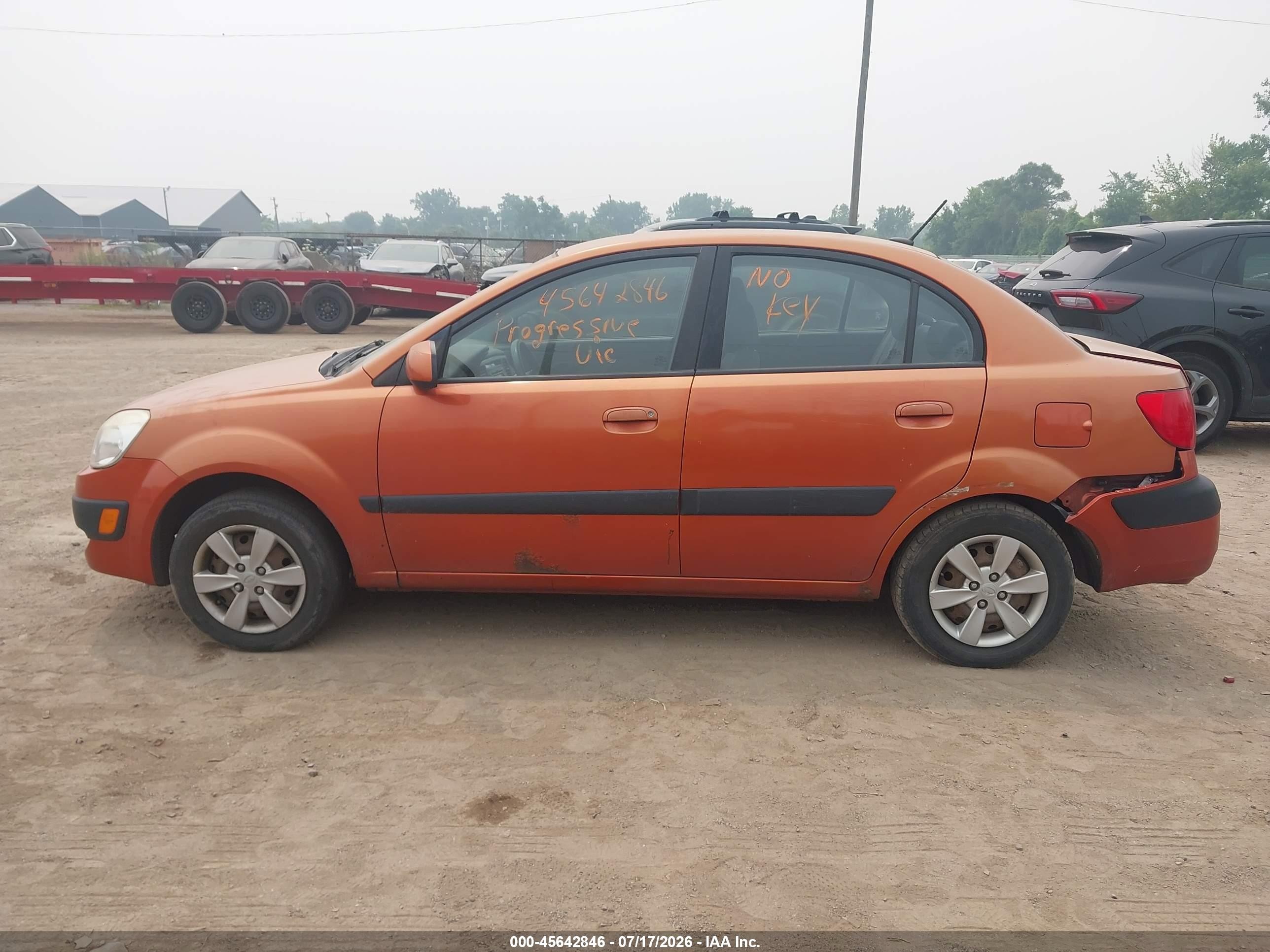 2009 Kia Rio Lx Orange vin: KNADE223896580241