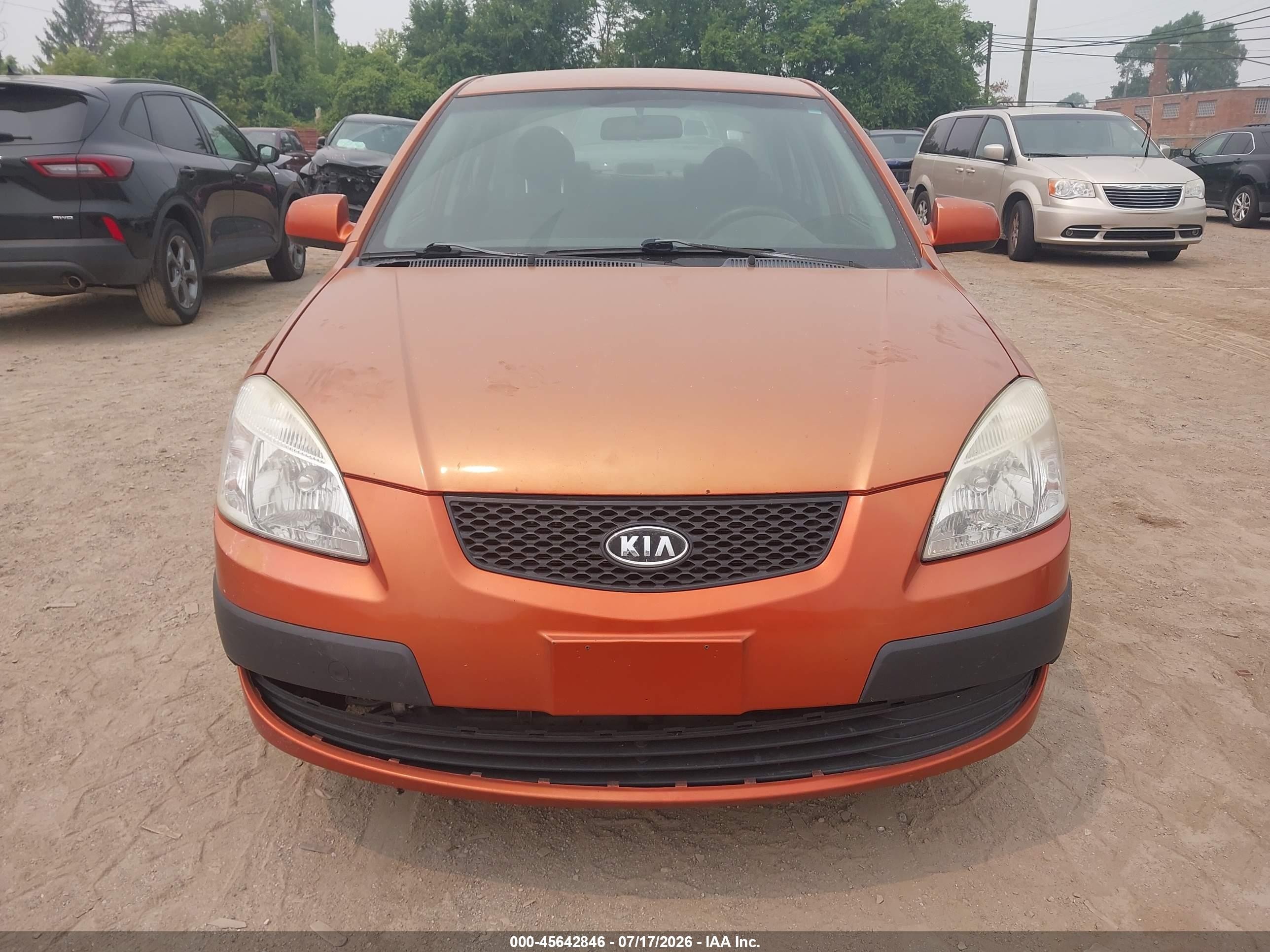 2009 Kia Rio Lx Orange vin: KNADE223896580241