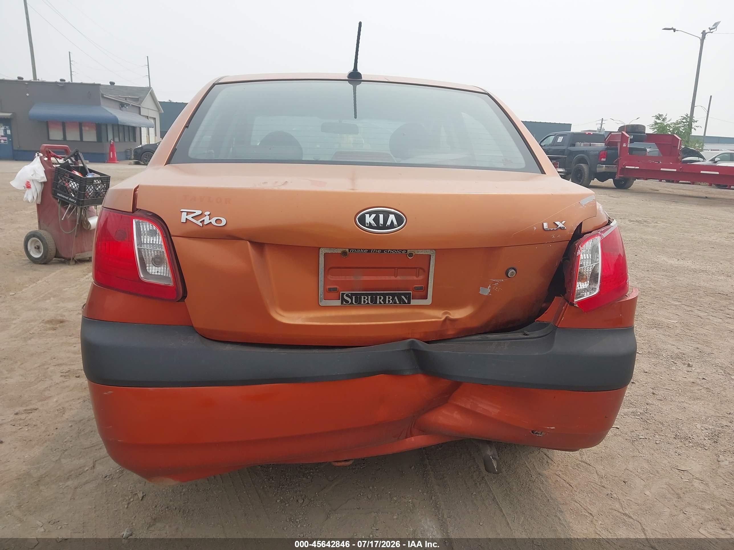 2009 Kia Rio Lx Orange vin: KNADE223896580241