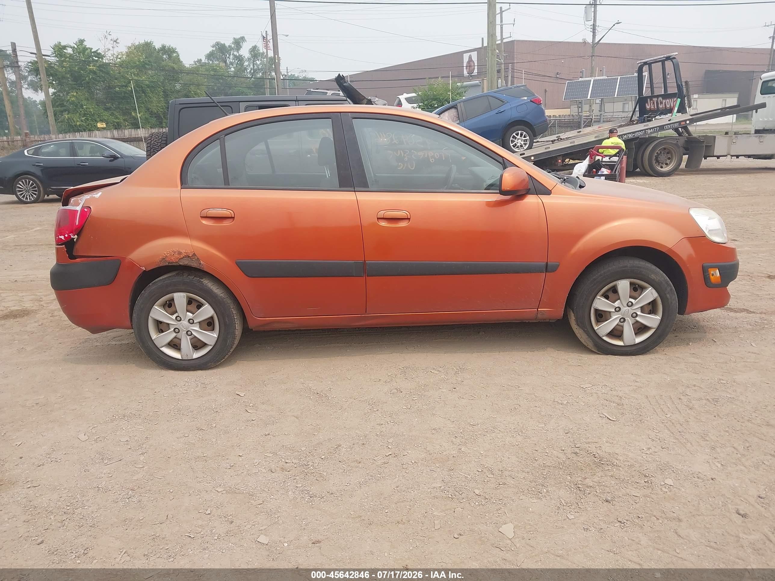 2009 Kia Rio Lx Orange vin: KNADE223896580241