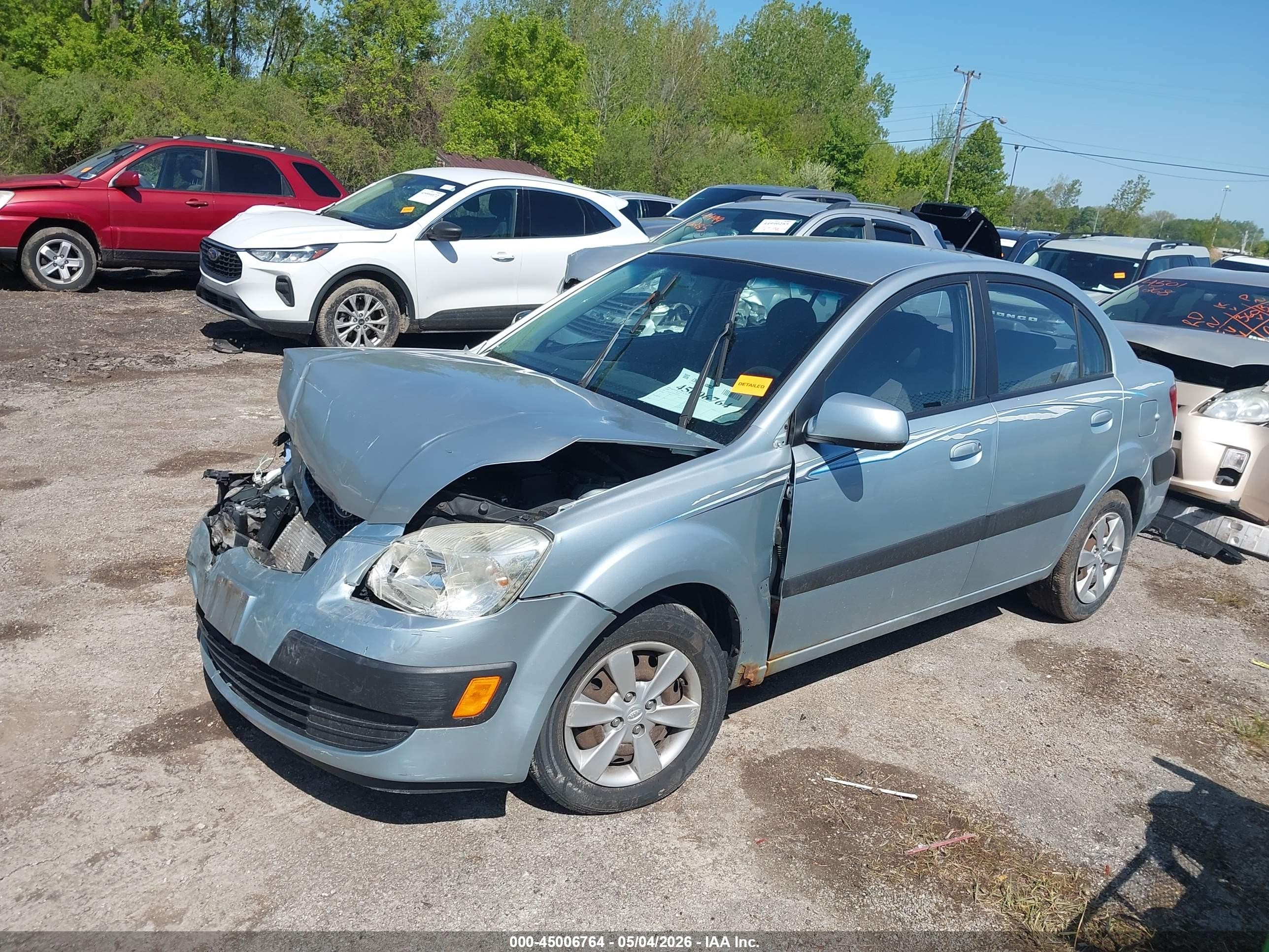 2009 Kia Rio Lx Silver vin: KNADE223996509761