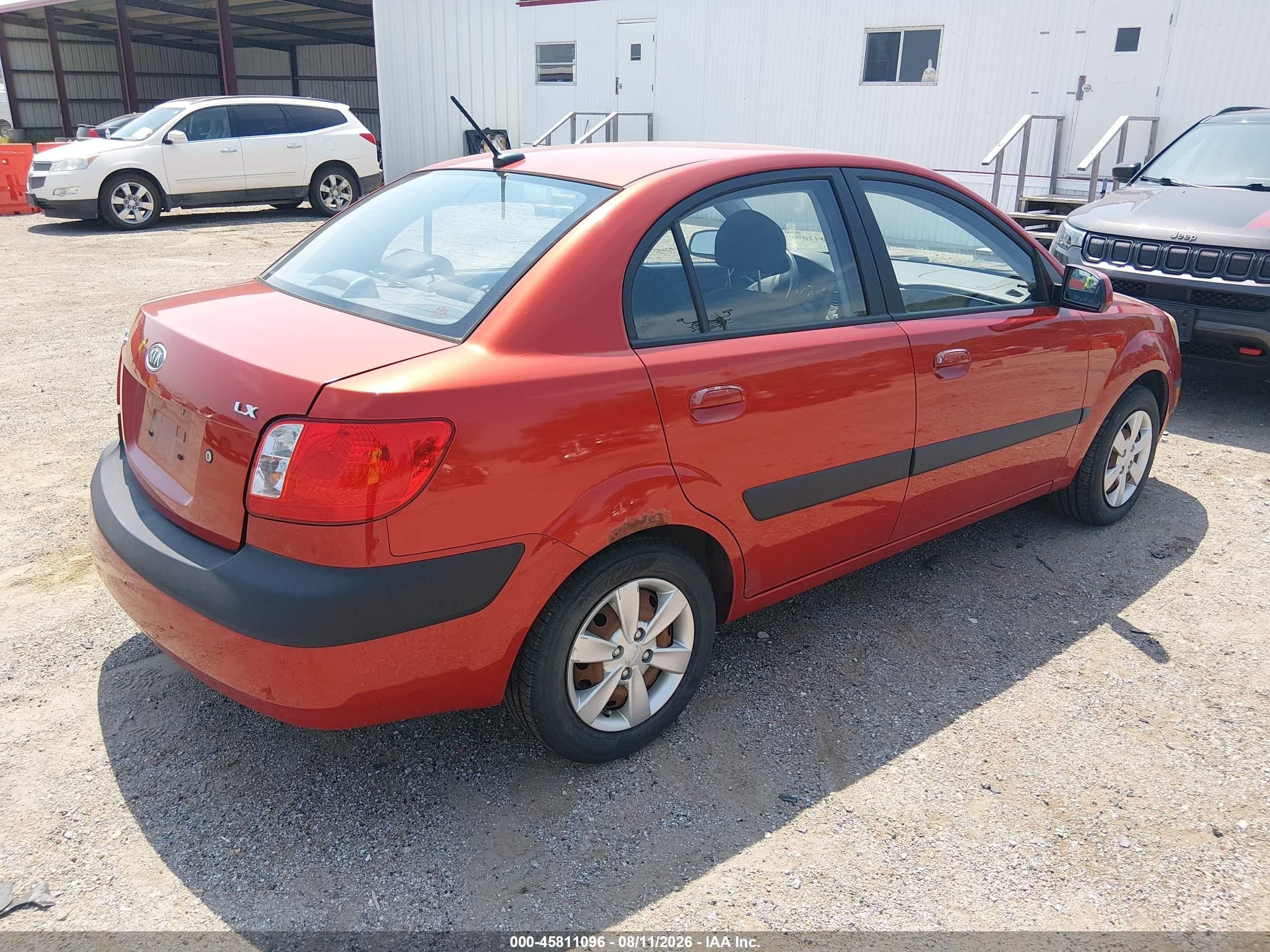 2009 Kia Rio Lx Red vin: KNADE223996536815