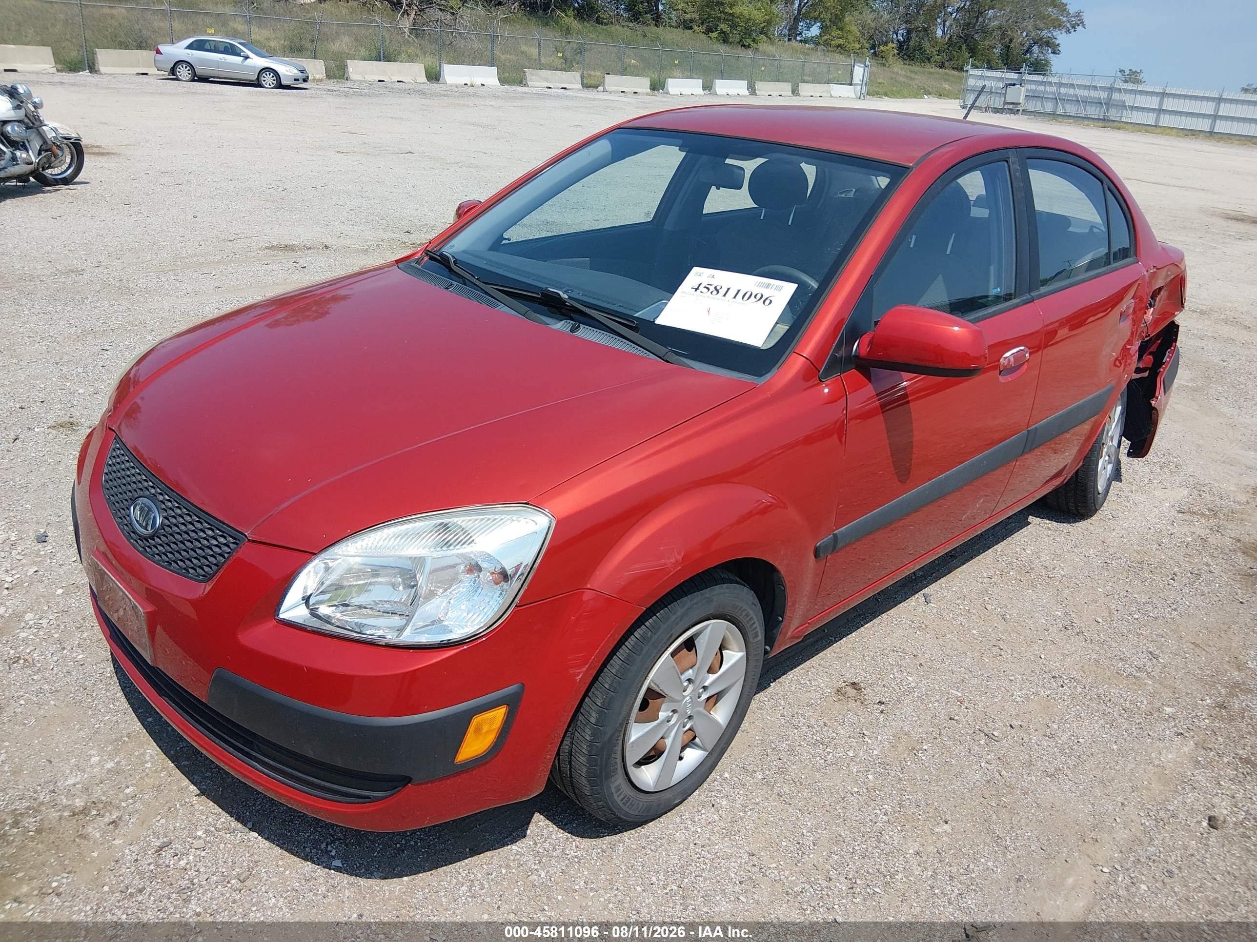2009 Kia Rio Lx Red vin: KNADE223996536815