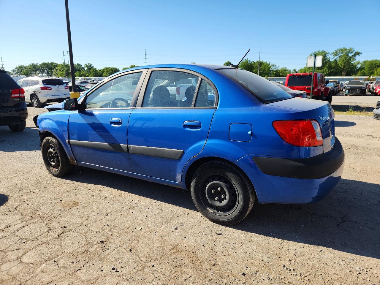 2009 Kia Rio Base Blue vin: KNADE223X96455905