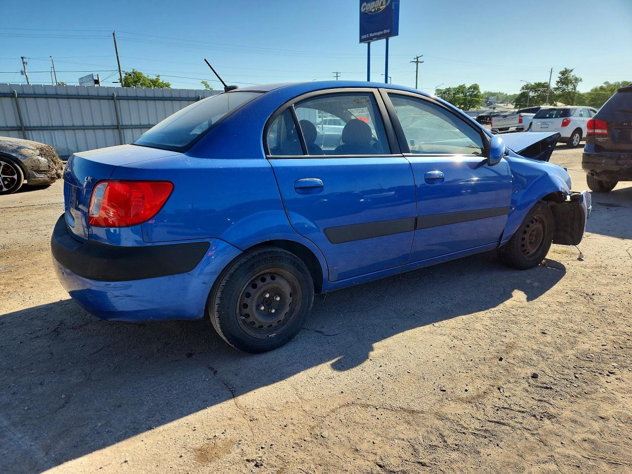 2009 Kia Rio Base Blue vin: KNADE223X96455905