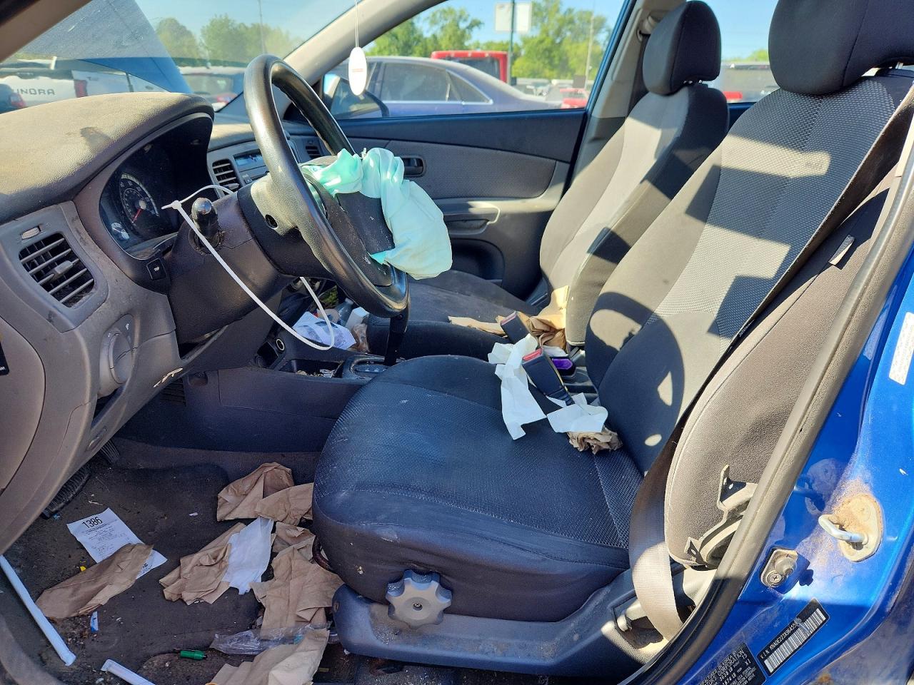 2009 Kia Rio Base Blue vin: KNADE223X96455905