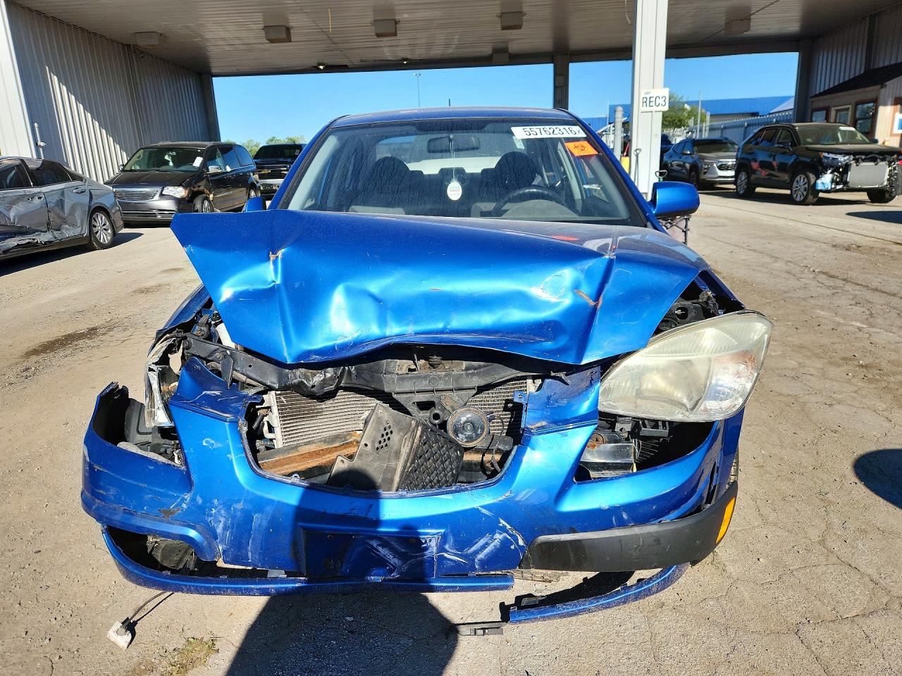 2009 Kia Rio Base Blue vin: KNADE223X96455905
