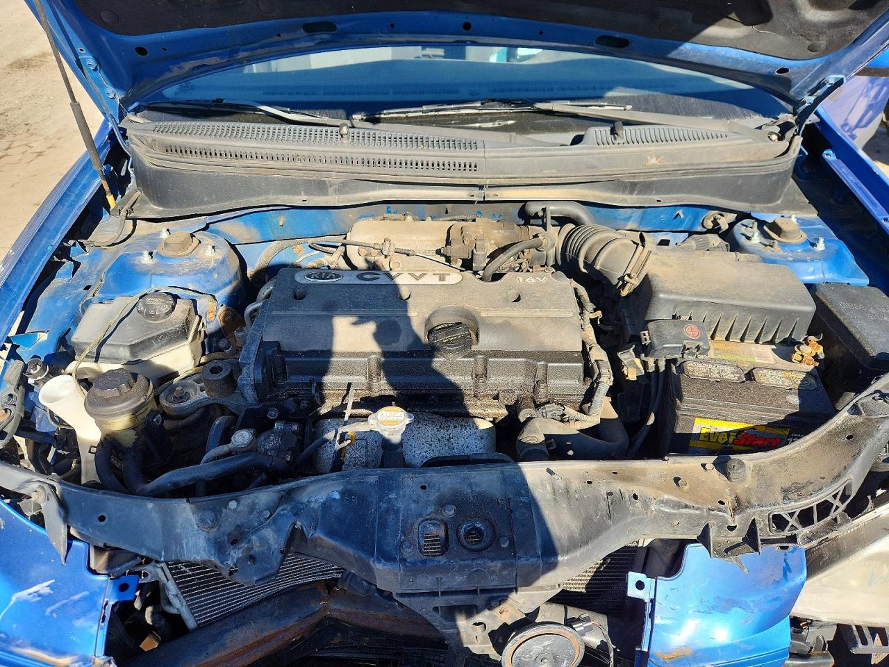 2009 Kia Rio Base Blue vin: KNADE223X96455905