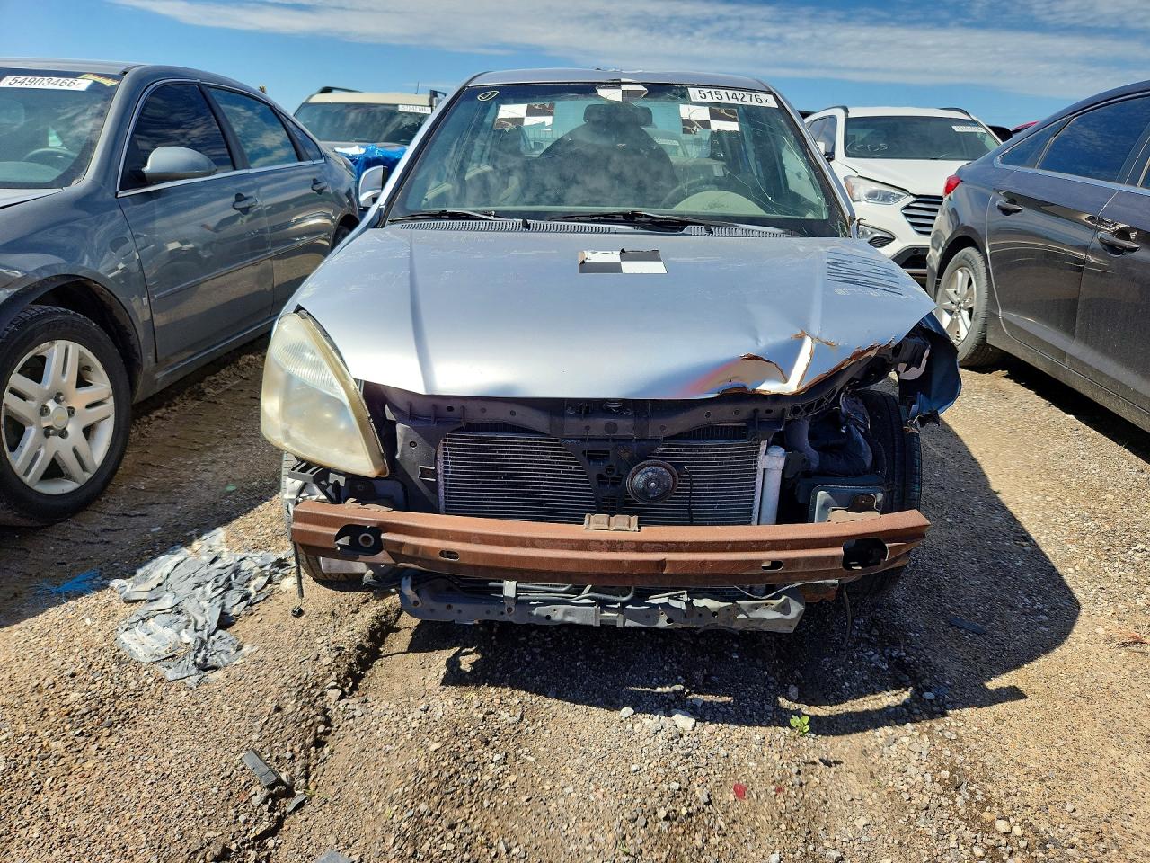 2009 Kia Rio Base Silver vin: KNADE223X96522874
