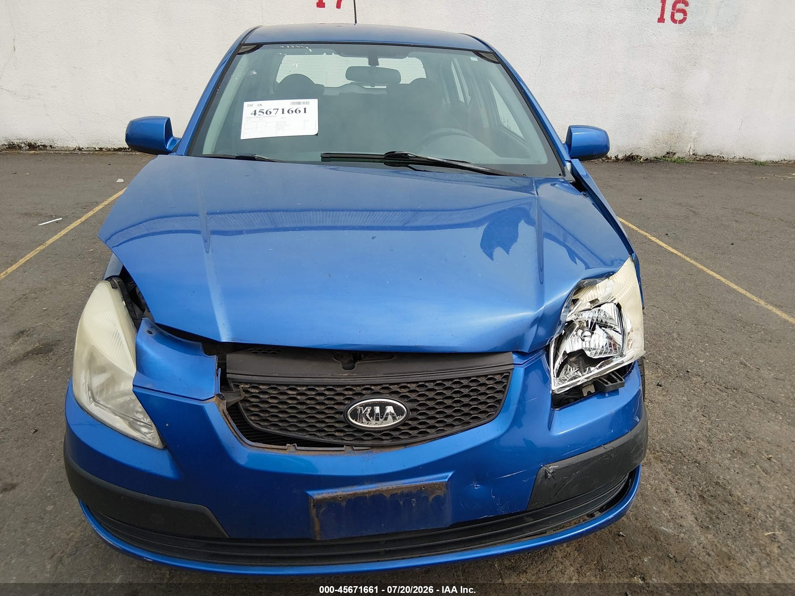 2009 Kia Rio5 Lx Blue vin: KNADE243196493231