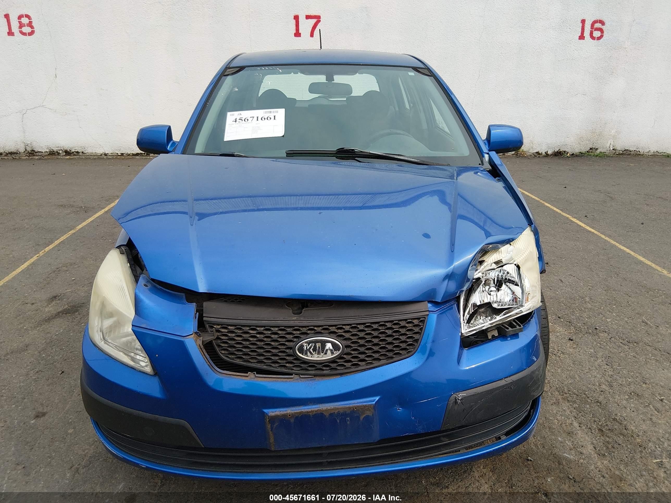 2009 Kia Rio5 Lx Blue vin: KNADE243196493231