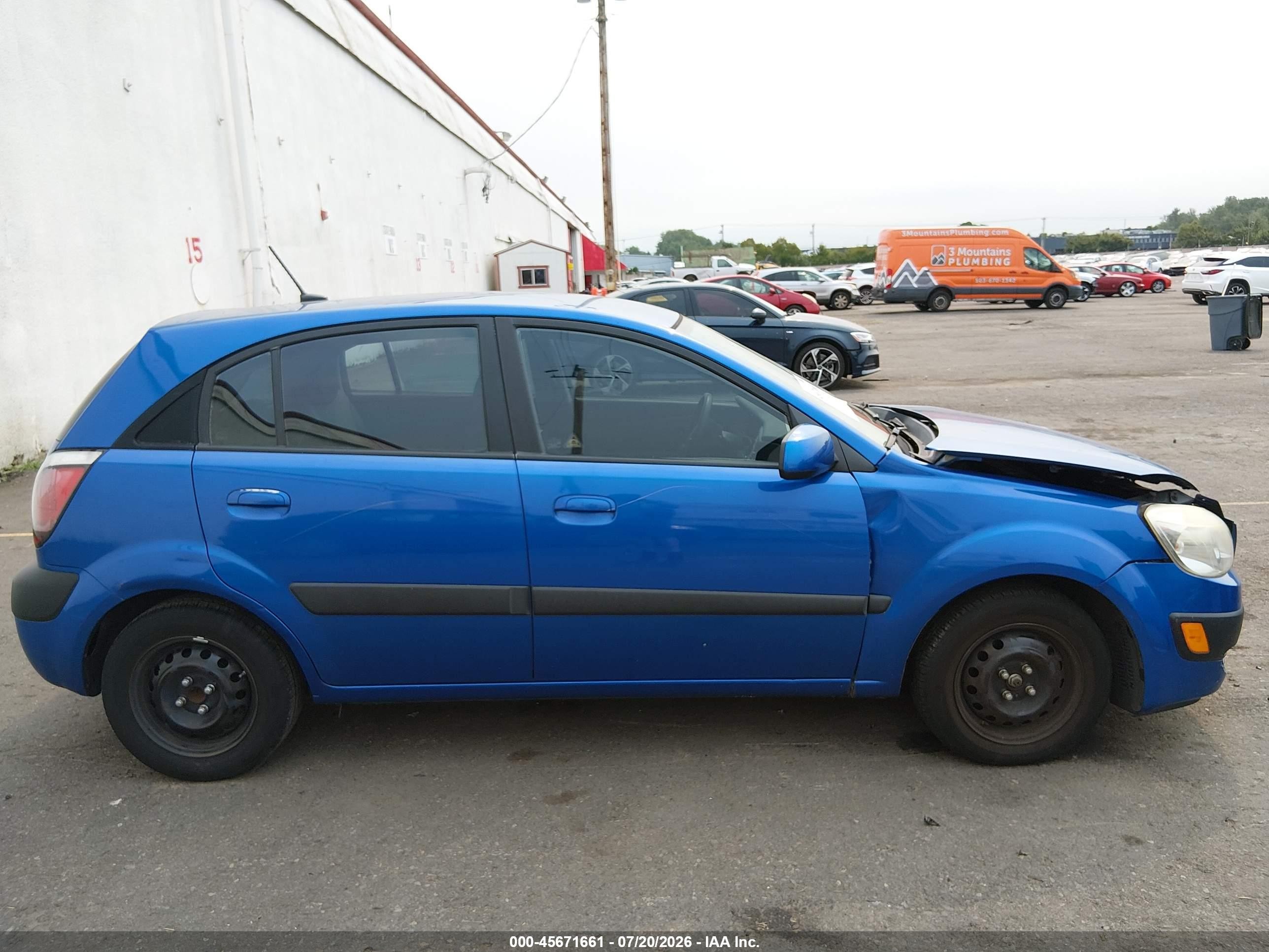 2009 Kia Rio5 Lx Blue vin: KNADE243196493231