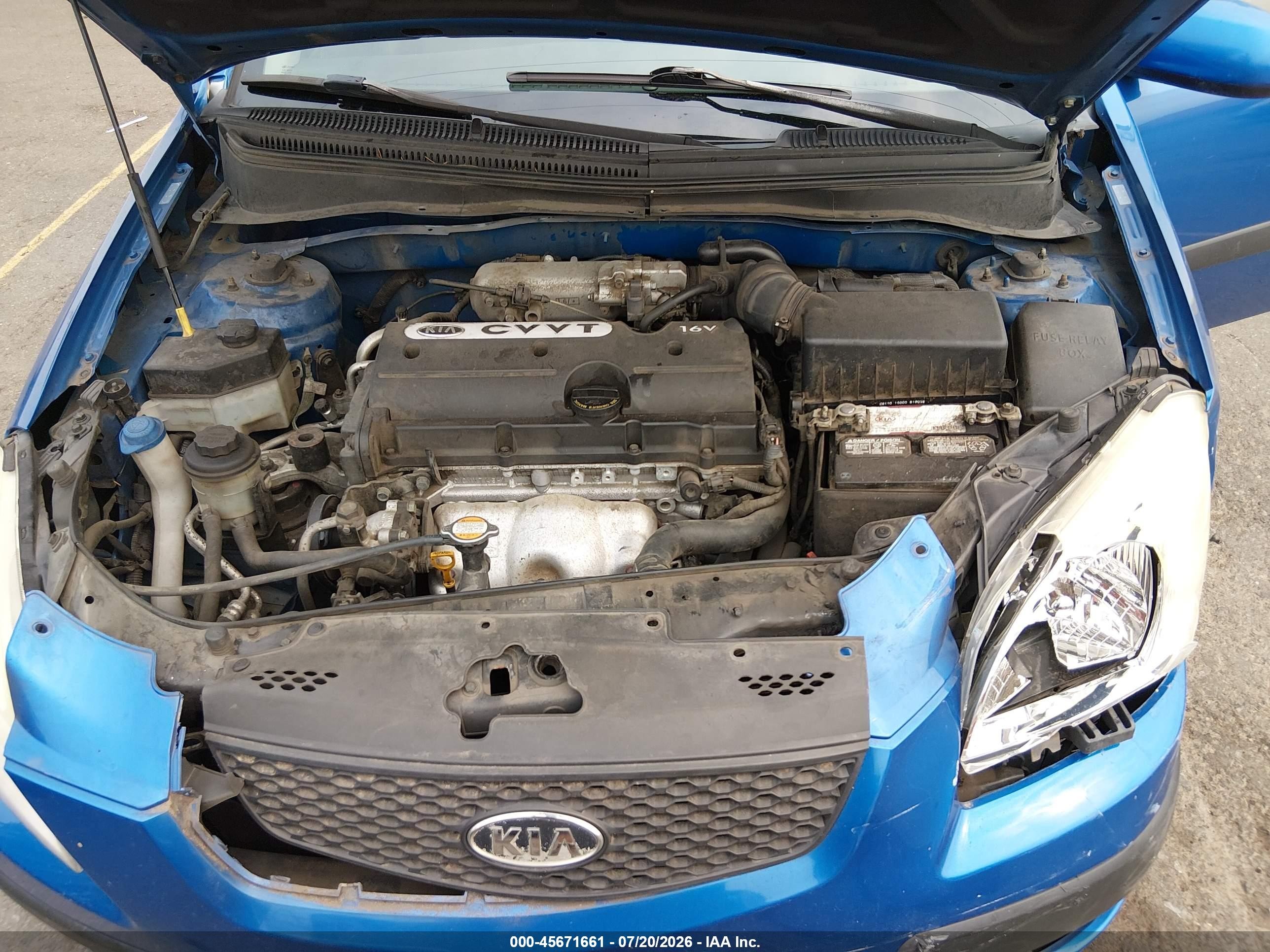 2009 Kia Rio5 Lx Blue vin: KNADE243196493231