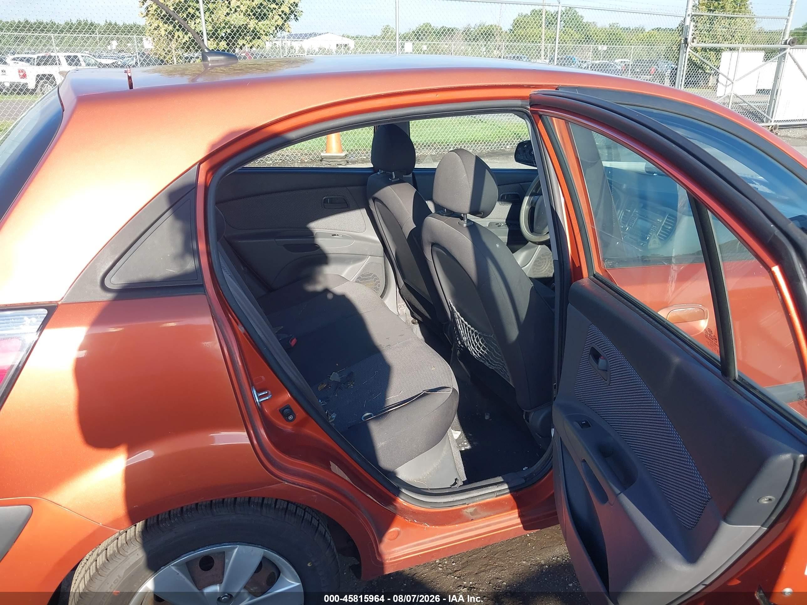 2009 Kia Rio5 Lx Orange vin: KNADE243296517553