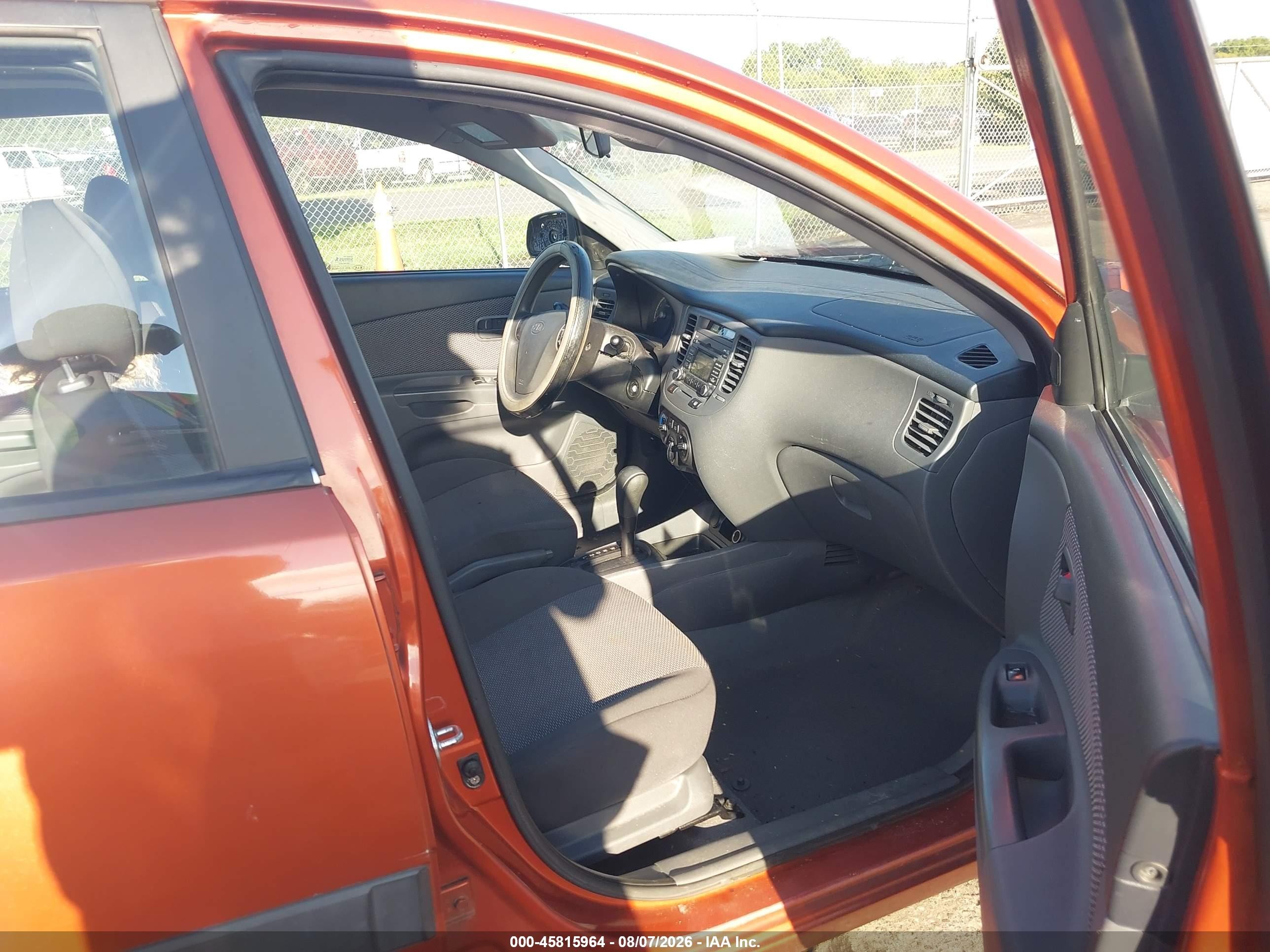 2009 Kia Rio5 Lx Orange vin: KNADE243296517553